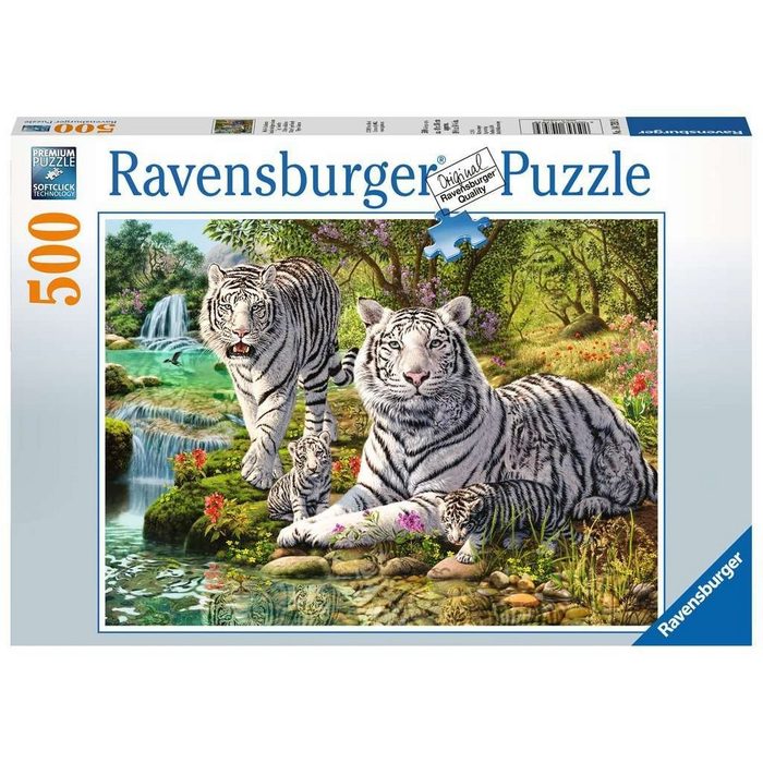 Ravensburger Puzzle Pz. Weisse Raubkatze 500 Teile Puzzleteile