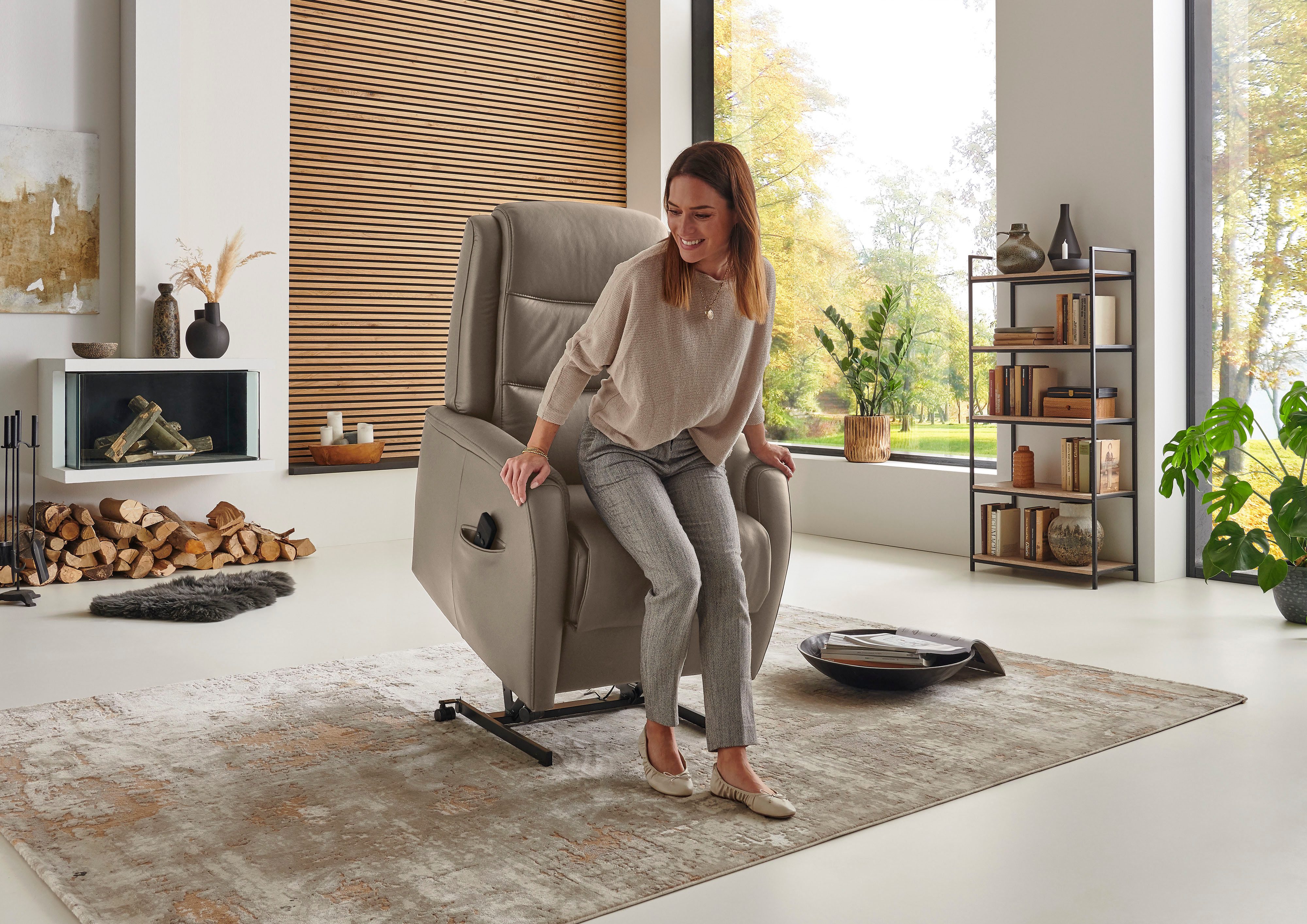 HUKLA Sessel HU-RV15038, Wahlweise 1- oder 2-motorische Verstellung, inkl. Aufstehhilfe