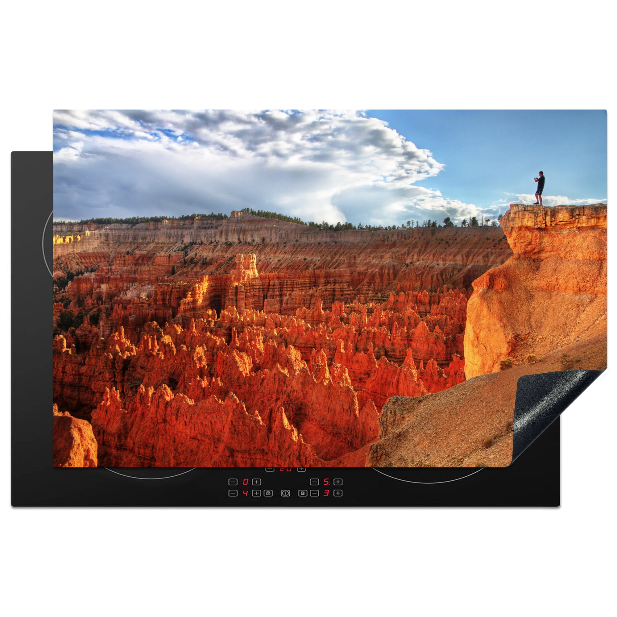 MuchoWow Herdblende-/Abdeckplatte Blick über den Bryce Canyon National Park in den Vereinigten Staaten, Vinyl, (1 tlg), 81x52 cm, Induktionskochfeld Schutz für die küche, Ceranfeldabdeckung