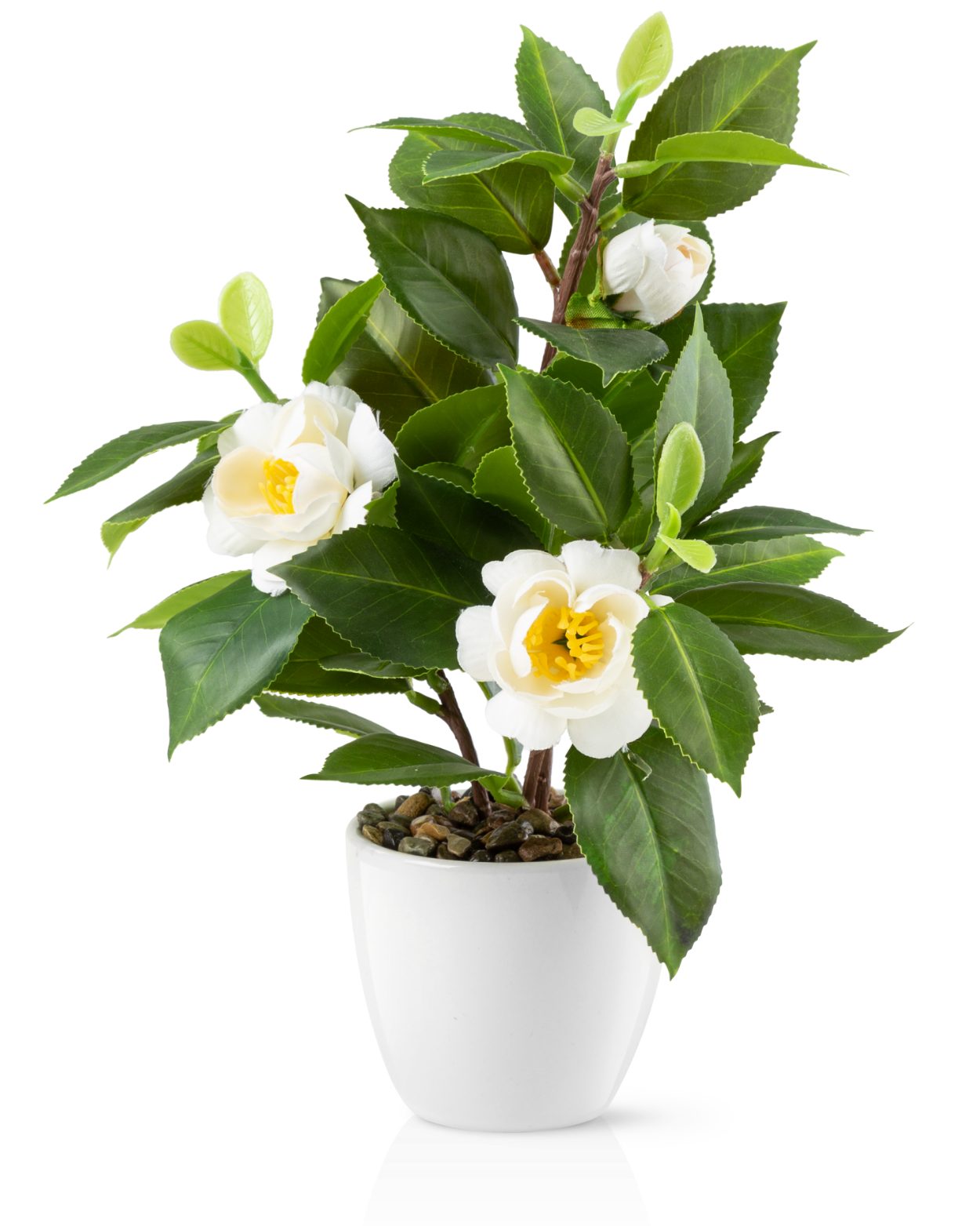 Kunstblume Kunstblumen im Topf, Künstliche Blumen wie echt, Deko Blumen Geranie, Kamelie, Orchidee, Azalee, Veilchen, PASCH, Hochwertiger Keramiktopf