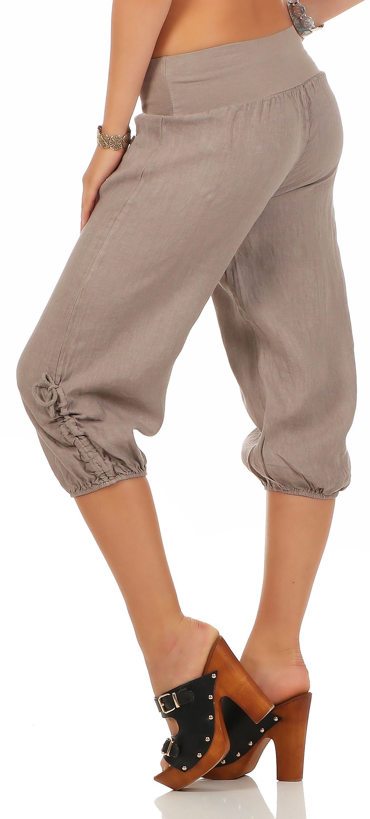 malito more than fashion Caprihose 6302 3/4 Leinenhose