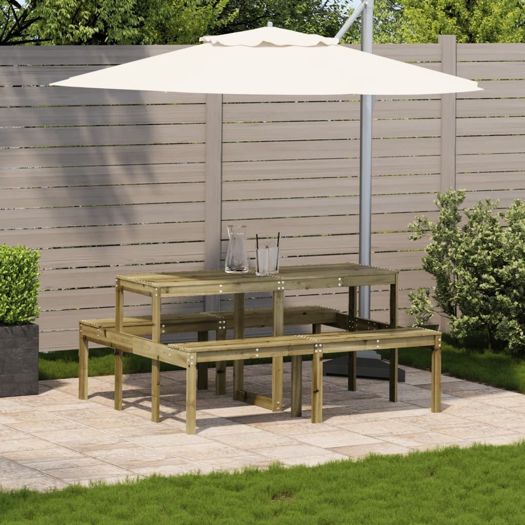 vidaXL Gartentisch Picknicktisch 160x134x75 cm Imprägniertes günstig online kaufen