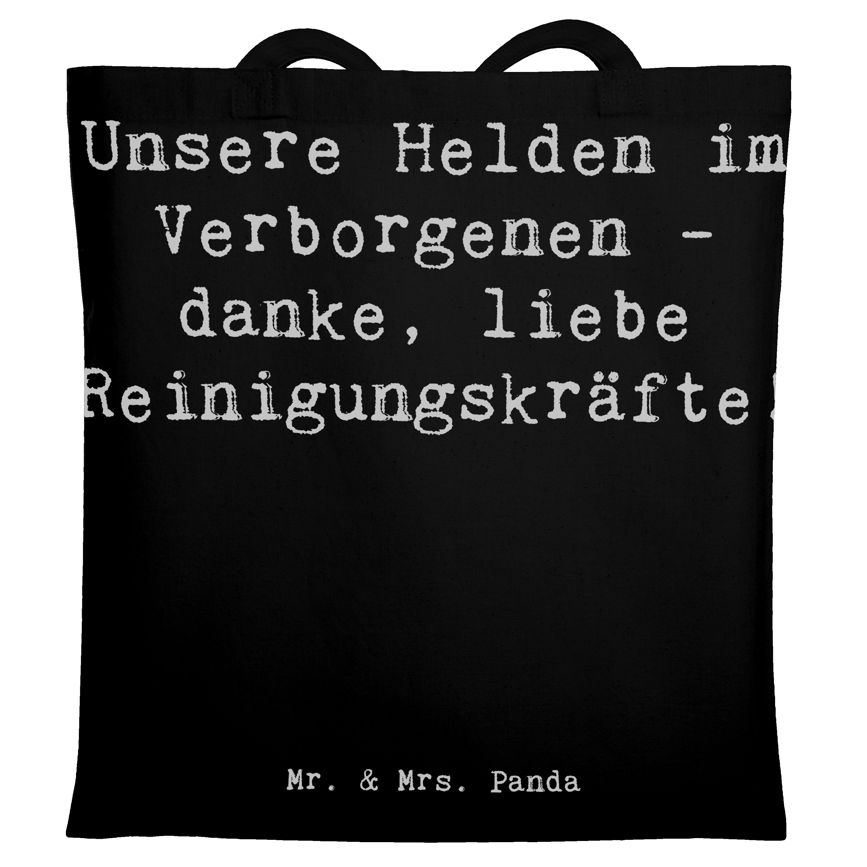 Tragetasche Reinigungskraft Helden - Schwarz - Geschenk, danke, Wertschätzung, Ju