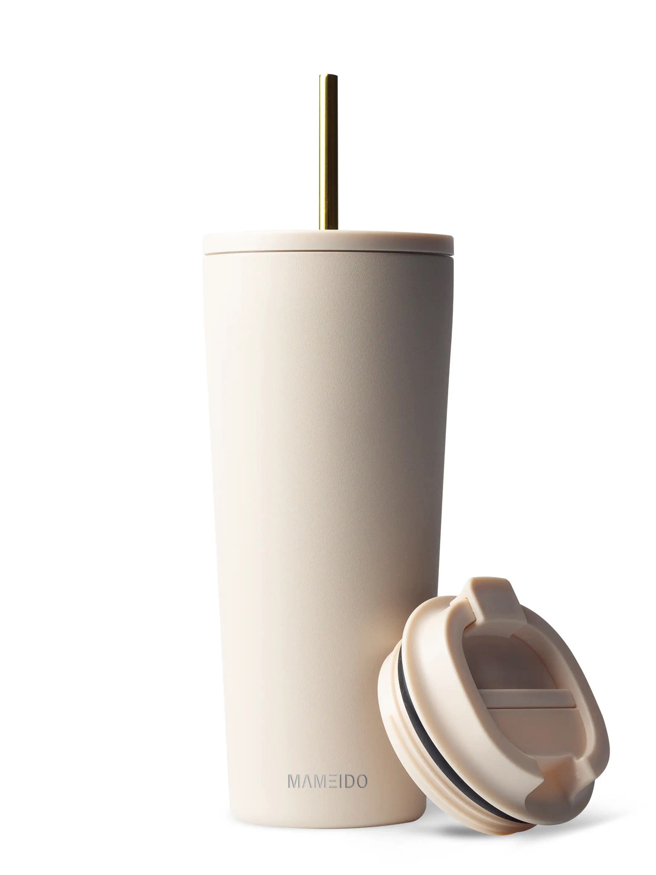 MAMEIDO Термокружка, Edelstahl, Kunststoff, Silikon, doppelwandig isoliert, auslaufsicher in 350ml, 470ml, 700ml & 1200ml