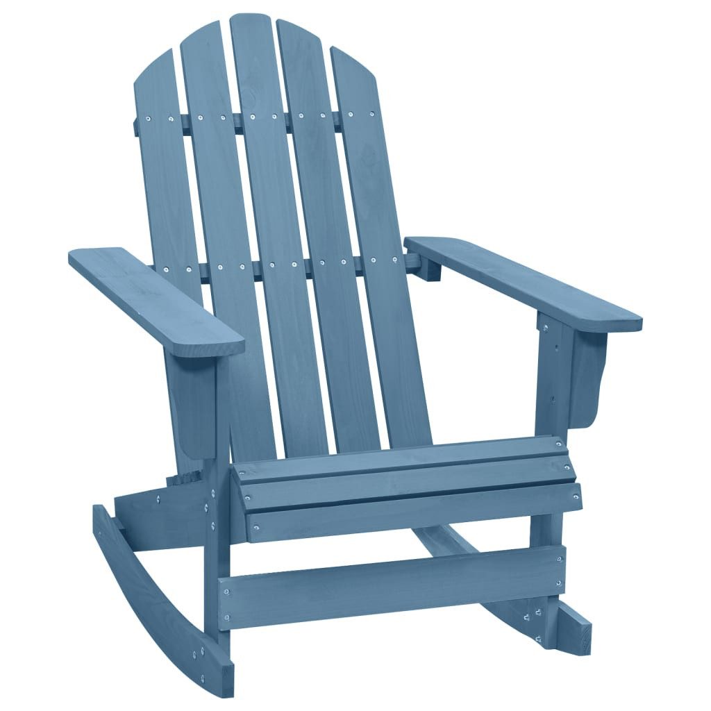 vidaXL Gartenstuhl Adirondack-Schaukelstuhl Massivholz Tanne Blau günstig online kaufen
