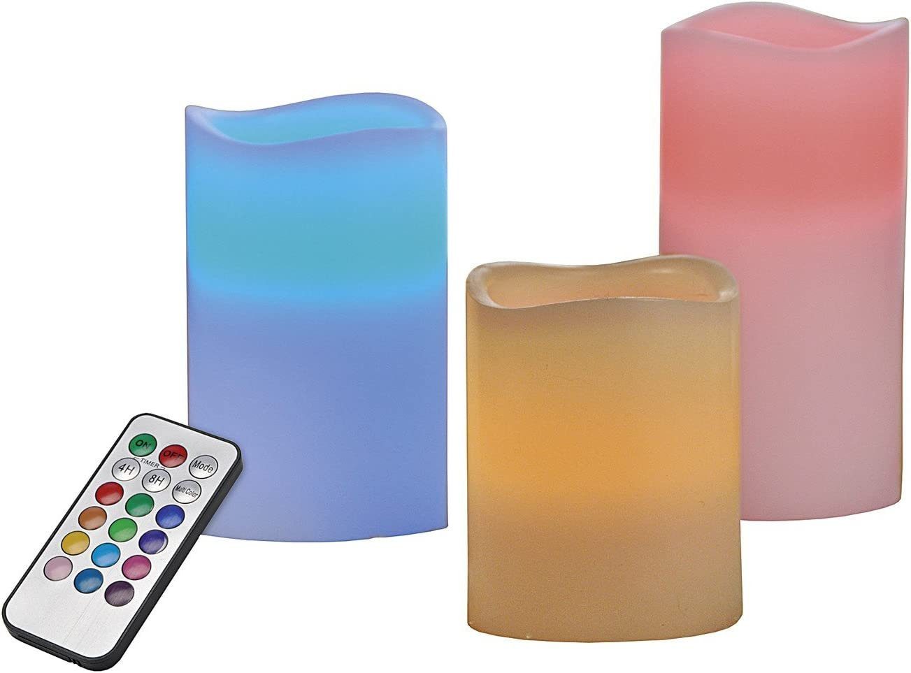 Haushalt International LED-Kerze, 3er Set - Mit Fernbedienung - Farbwechsel günstig online kaufen