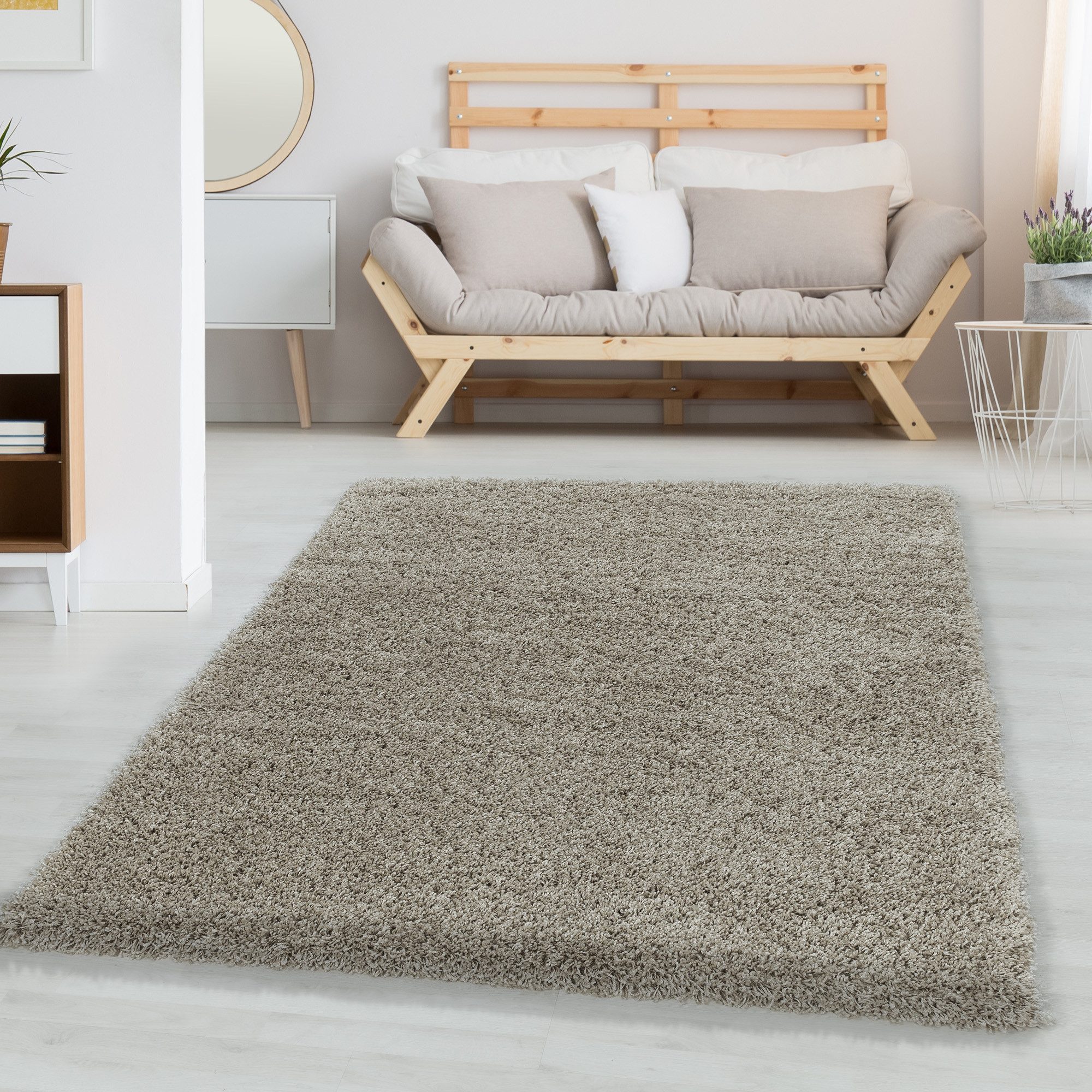 Carpettex Hochflor-Teppich Unicolor - Einfarbig, Läufer, Höhe: 30 mm, Einfa günstig online kaufen