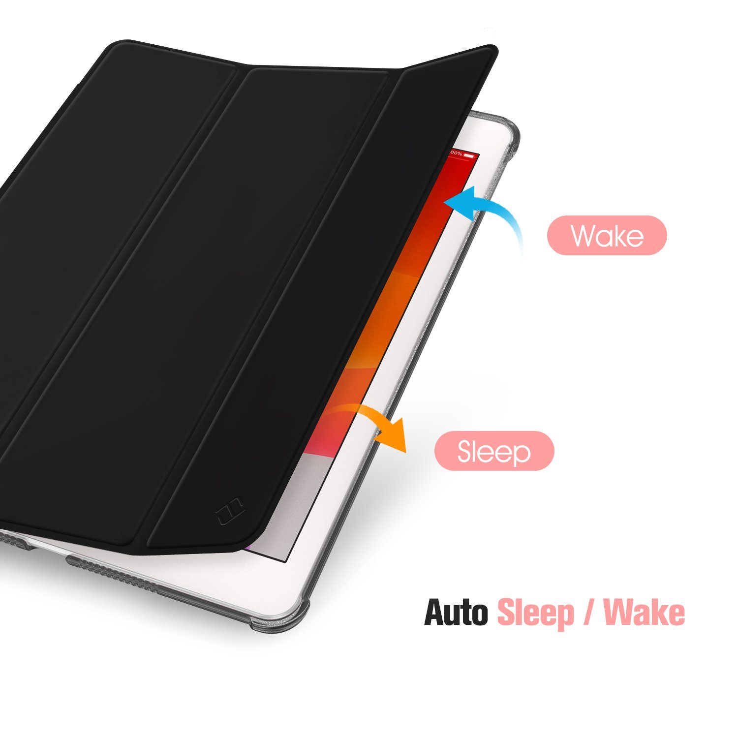 Fintie Tablet-Hülle für iPad 9. Gen 2021/8. Gen 2020/7. Gen 2019 10.2 Zoll mit Stifthalter, ultradünne leichte Case mit transparenter Rückseite & Auto Schlaf/Wach