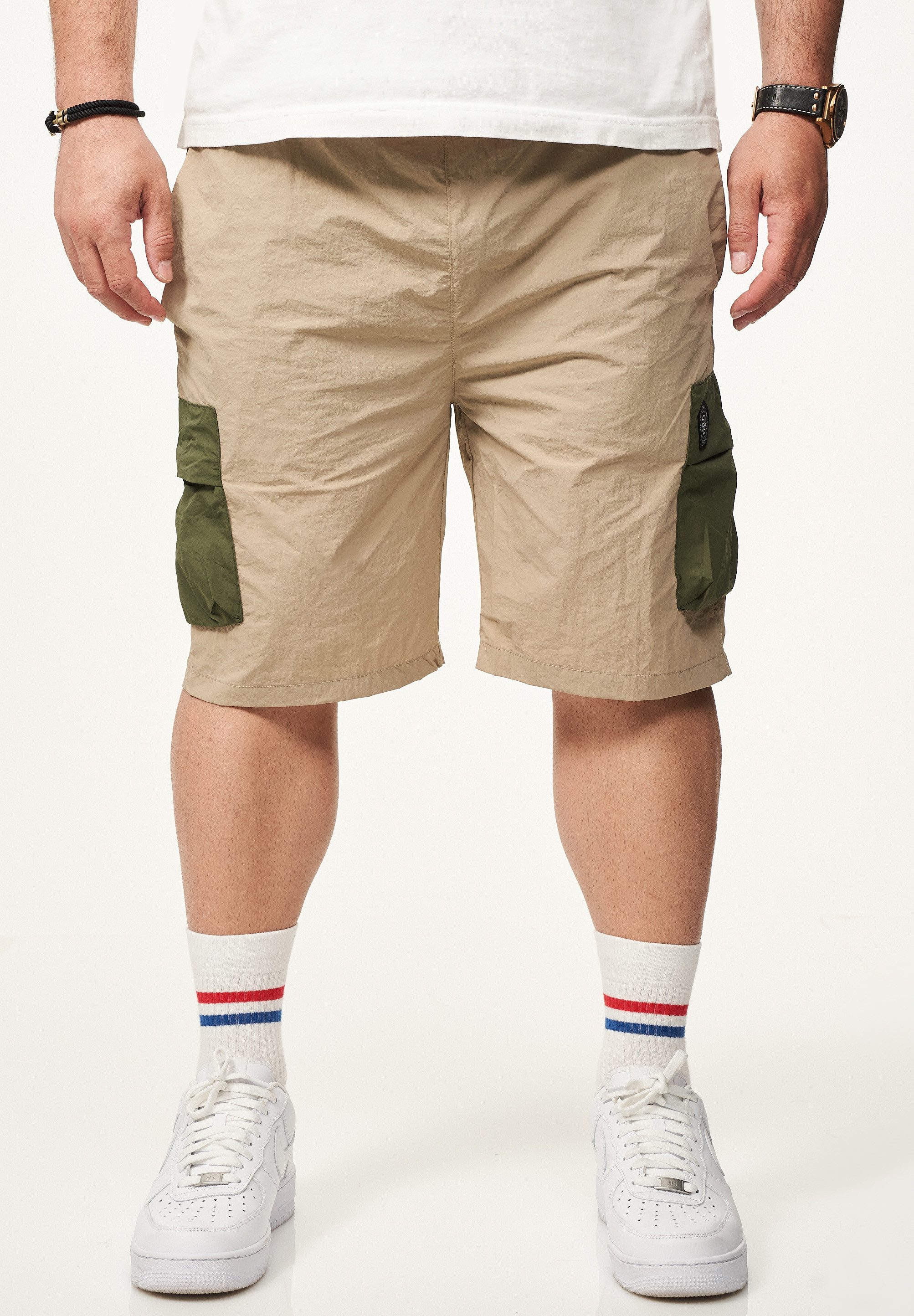 SOULSTAR Cargoshorts im Tech Utility-Style für Herren aus leichtem Nylon Re günstig online kaufen