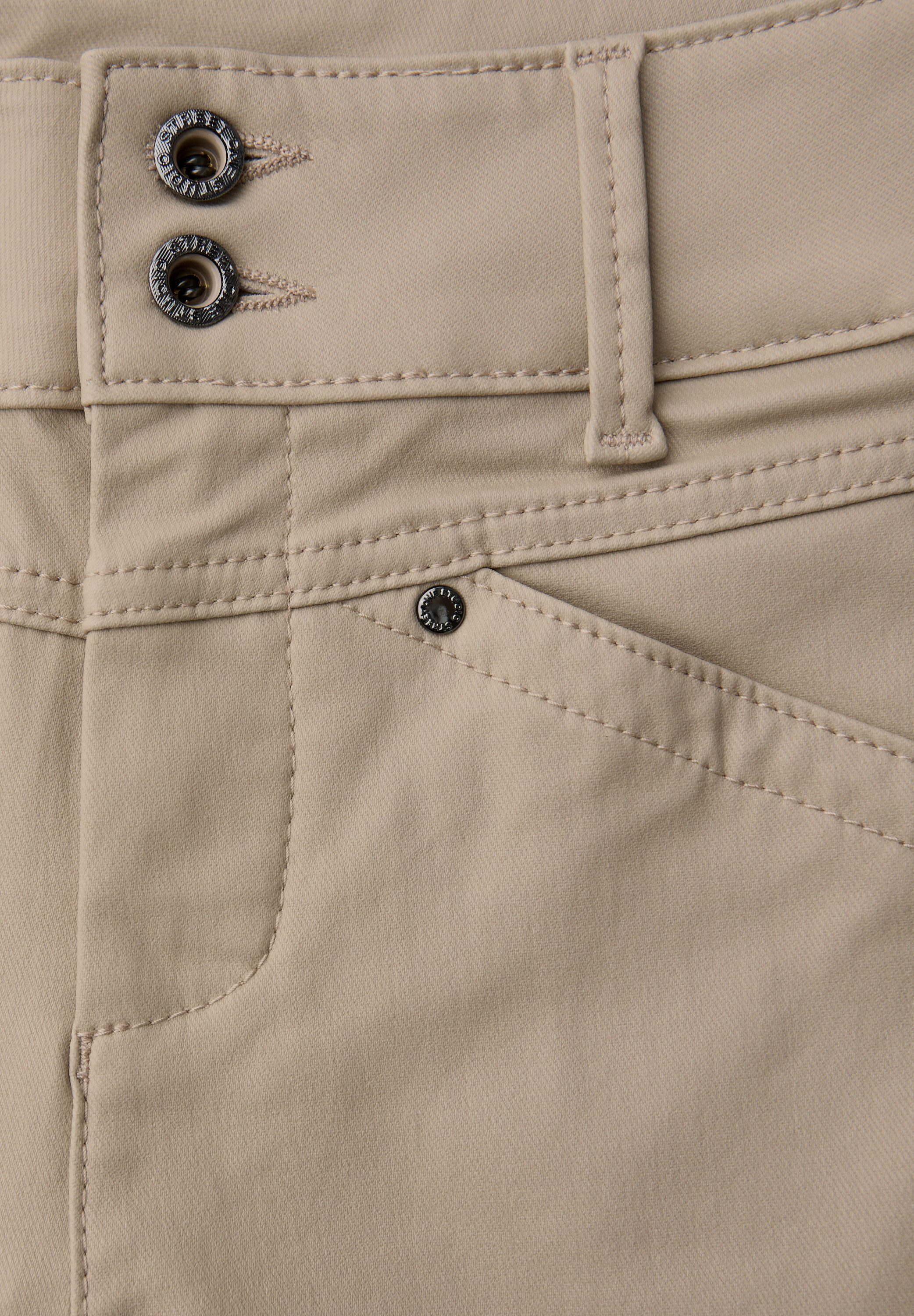 STREET ONE STUDIO Lederimitathose Middle Waist