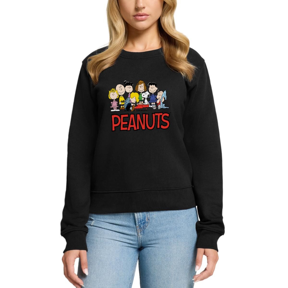 Spreadshirt Sweatshirt Peanuts Snoppy Und Friends Damen Premium Pullover (1-tlg)