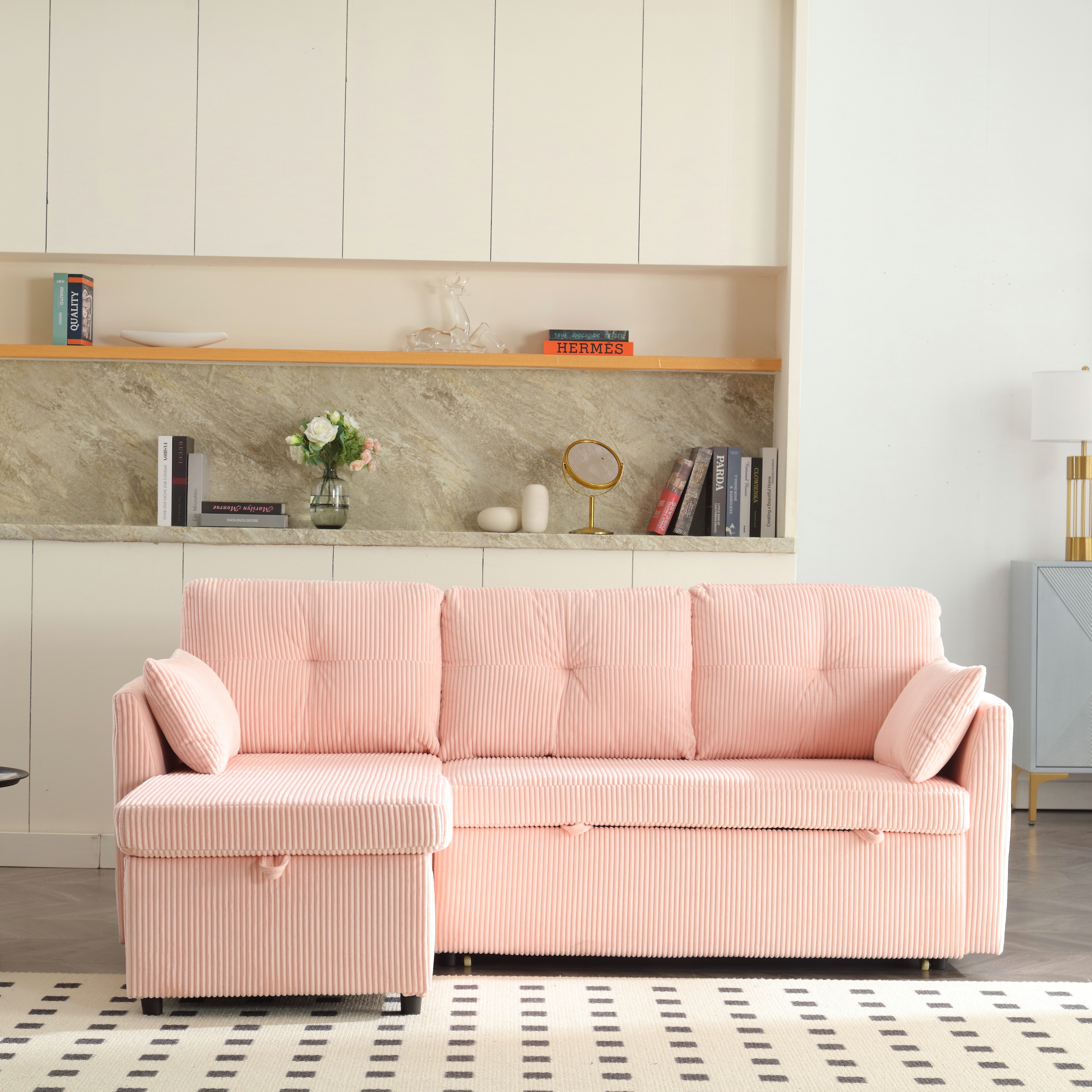TavilaEcon Schlafsofa Vielseitiges 3-in-1, L-förmiges umwandelbares günstig online kaufen