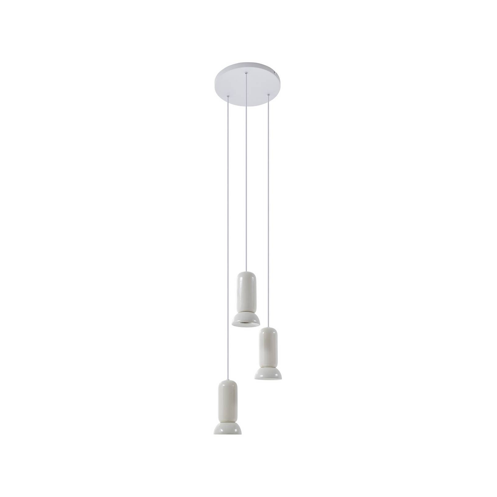 Lindby Hängeleuchte Kerimi, Keramik Weiß IP20, 3 x 10 W LED