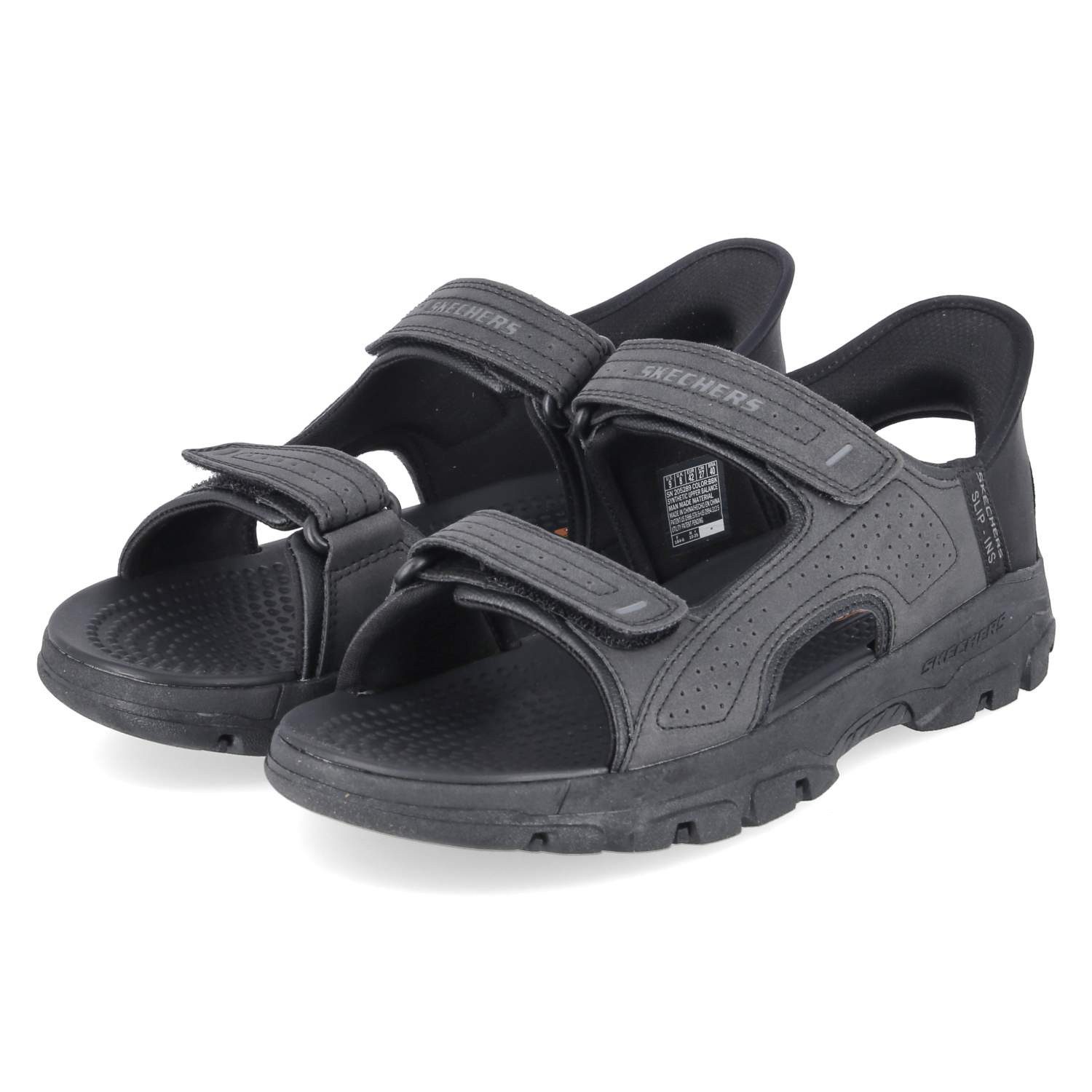 Skechers Skechers 205289 BBK Herren Synthetik schwarz Sandalette