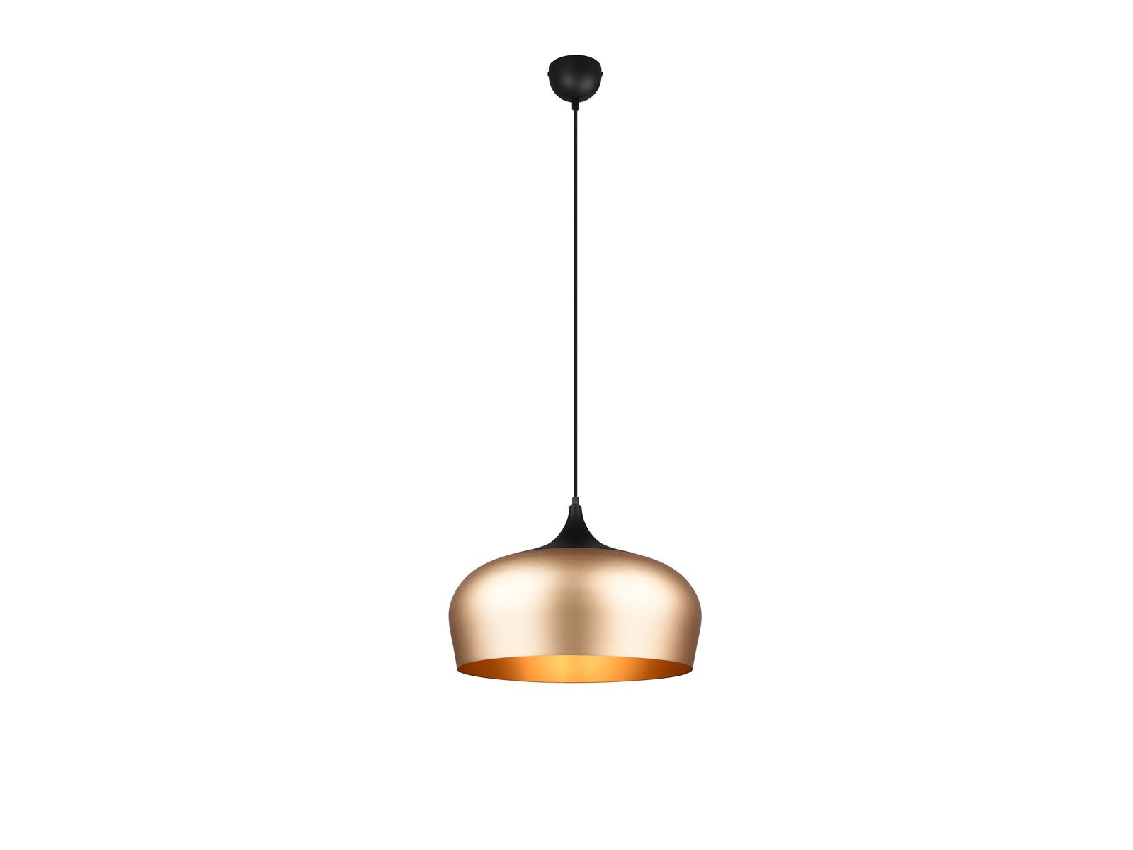 TRIO Leuchten LED Pendelleuchte, LED wechselbar, warmweiß, Esstisch-lampe modern über Kochinsel & Kücheninsel Gold-en, Ø45cm
