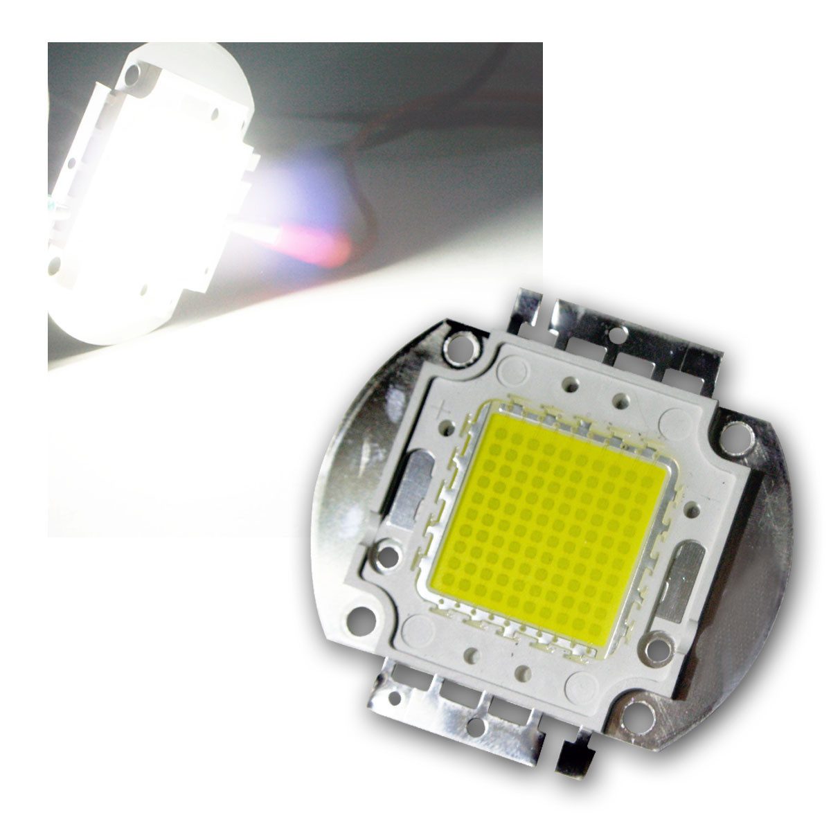 world-trading-net Modellbausatz 5x LED Chip 100W Highpower kalt-weiß SQUARE