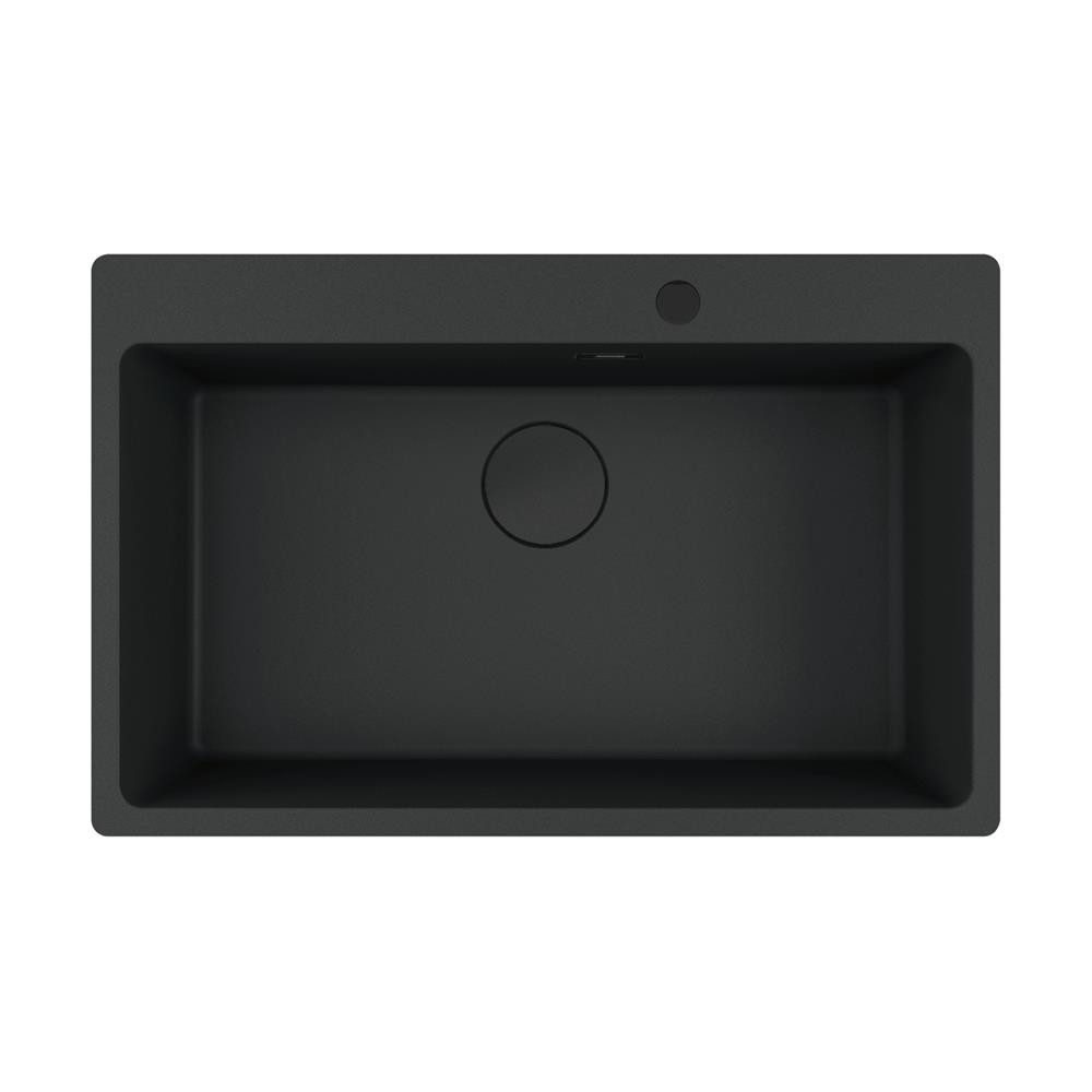 FRANKE Granitspüle Maris MRG 610-73 A Fragranit Black Matt Collection, 78/500 cm