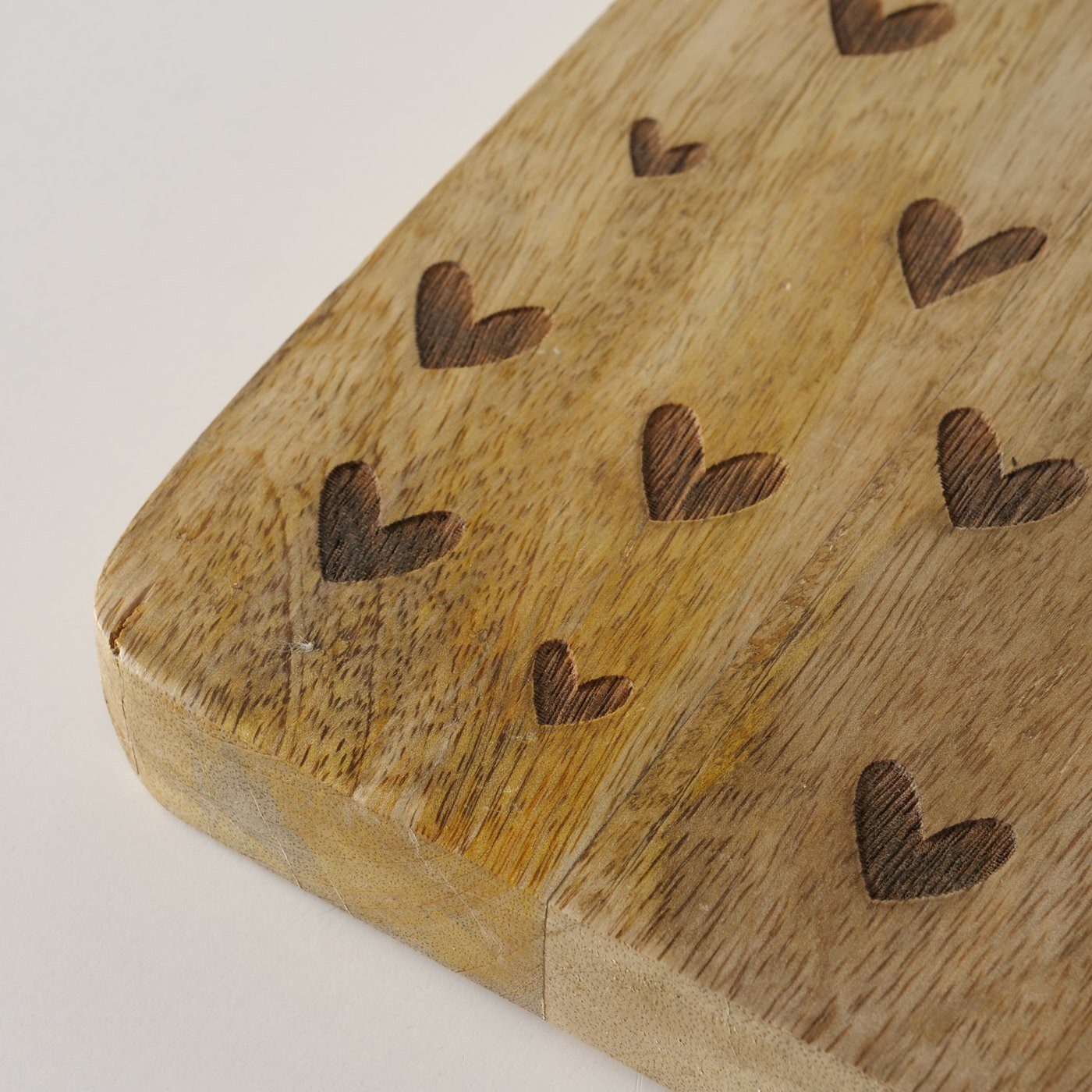 BOLTZE GRUPPE GmbH Schneidebrett Schneidebrett aus Mangoholz, Herzform, LOVELYN, Holz, (Küchenbrett)