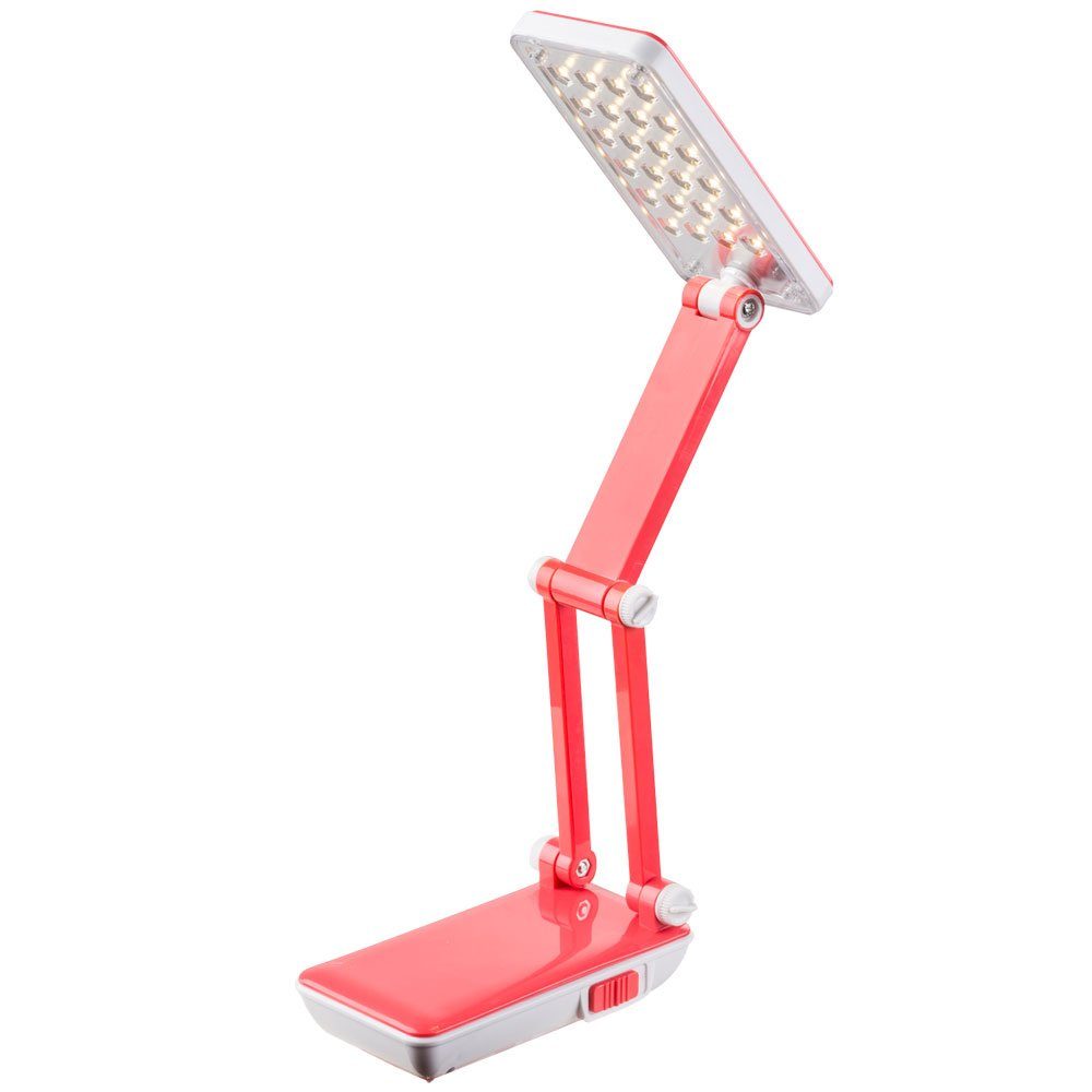 etc-shop Schreibtischlampe, LED-Leuchtmittel fest pink in Warmweiß, verbaut, Kinder Nachttisch, Leselampe Tischlampe Schreibtischlampe LED