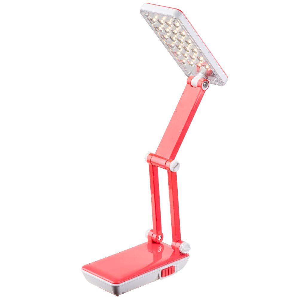 GLOBO LIGHTING Schreibtischlampe, LED-Leuchtmittel fest verbaut, Warmweiß, Schreibtischlampe Kinder LED Tischlampe Leselampe Nachttisch, in pink