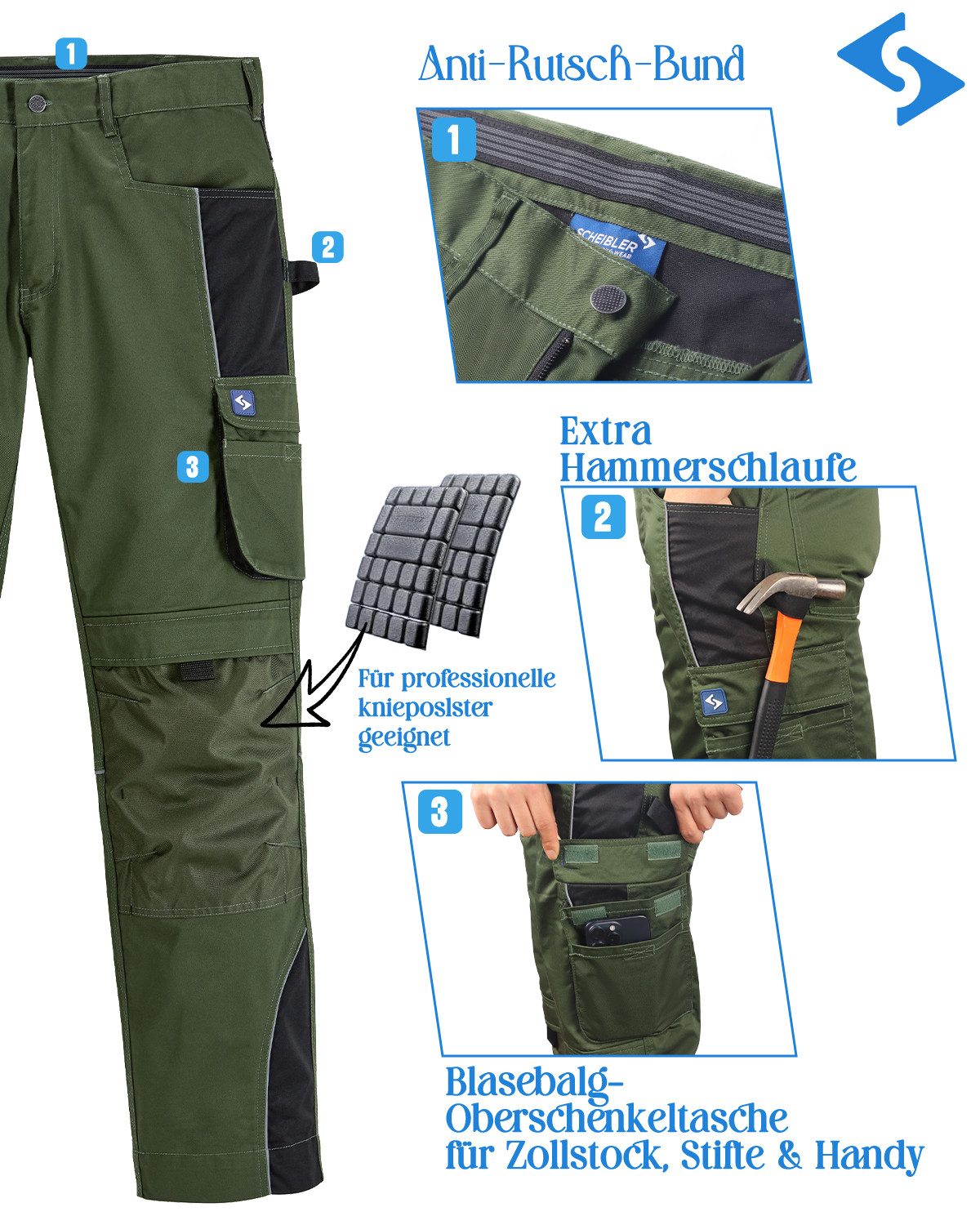 SCHEIBLER WORKWEAR Arbeitshose Active