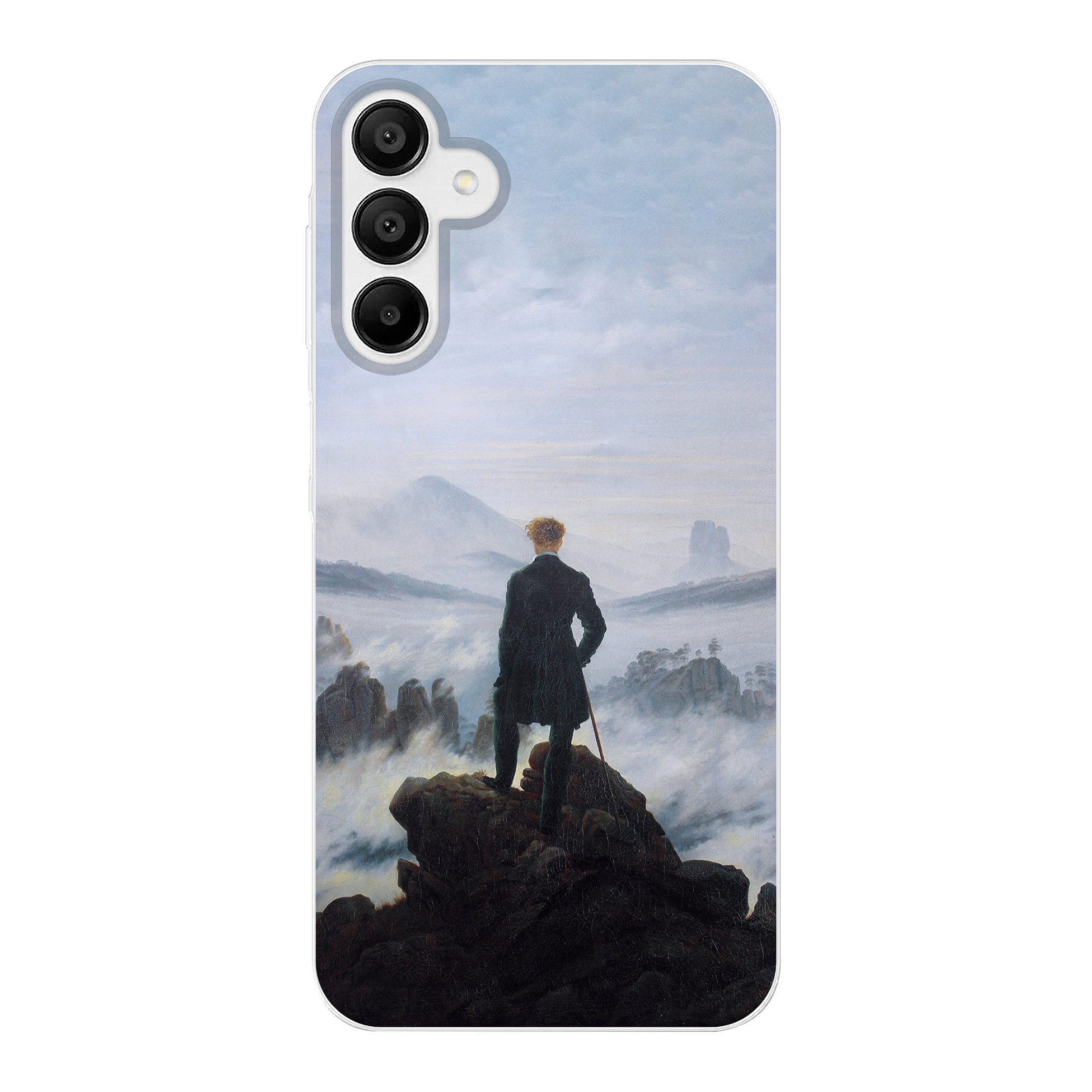 MuchoWow Handyhülle für Samsung Galaxy A15 Der Wanderer über dem Nebelmeer - Caspar David, Smartphone-Bumper, Print, Handy Schutzhülle Dünn