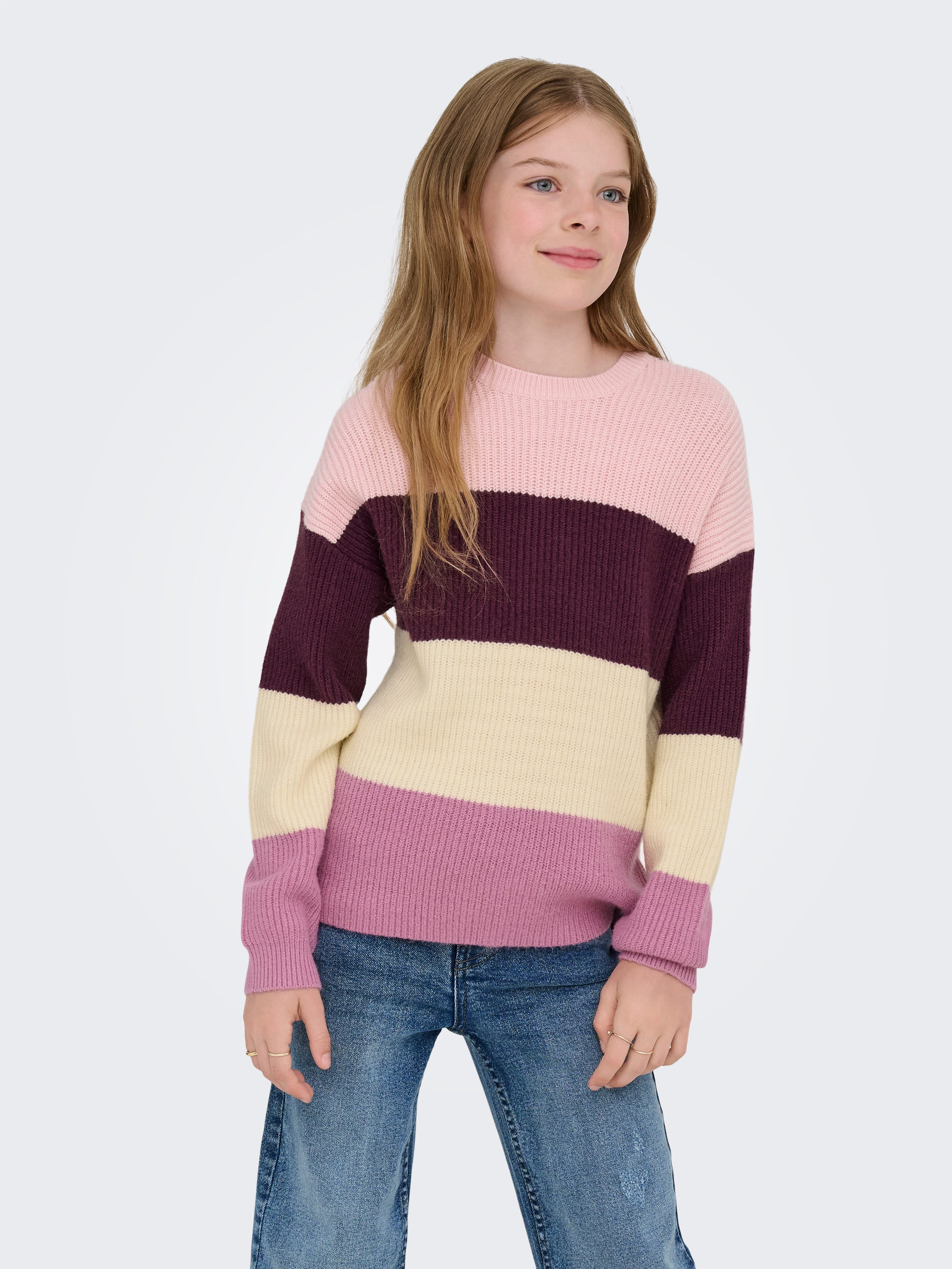 KIDS ONLY Strickpullover KOGSANDY L/S STRIPE PULLOVER KNT NOOS