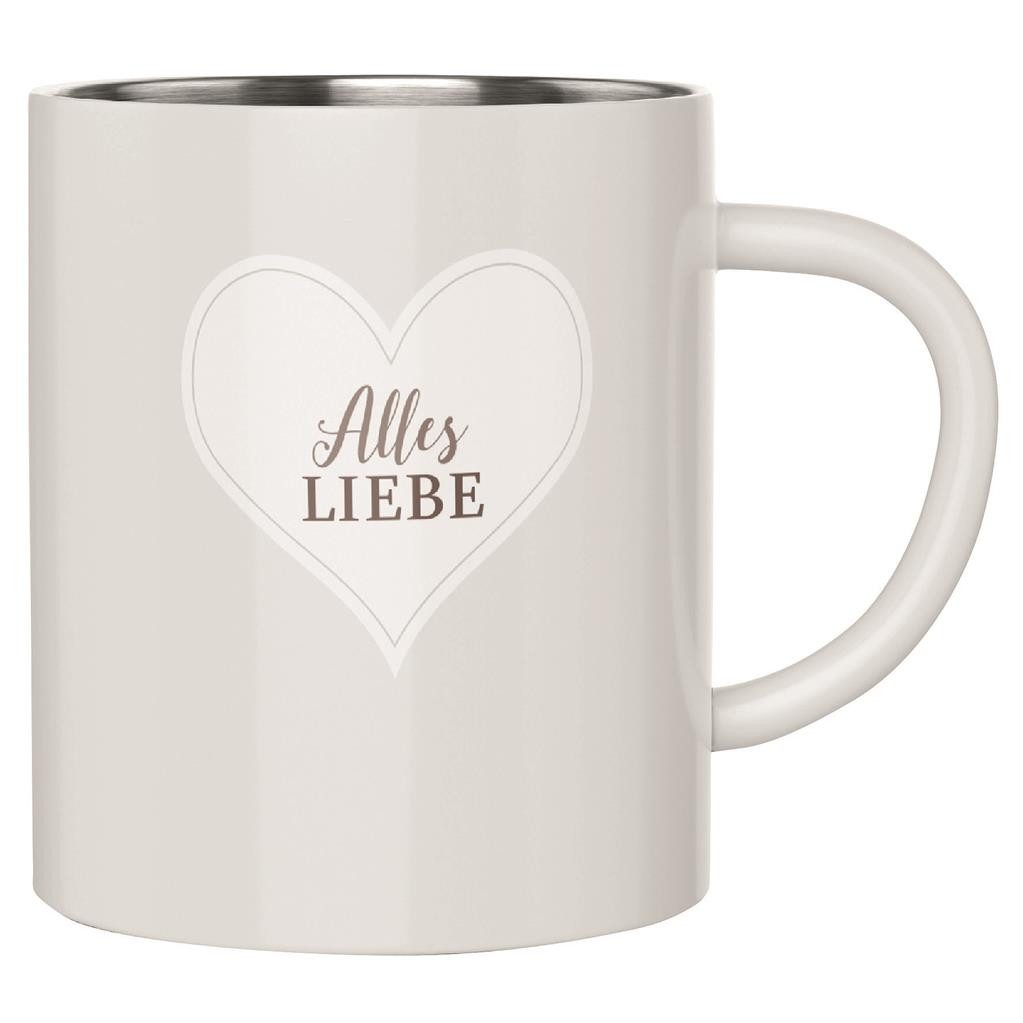 La Vida Tasse Thermobecher Thermotasse Isolierbecher Edelstahl La Vida Alles Liebe, Material: Edelstahl