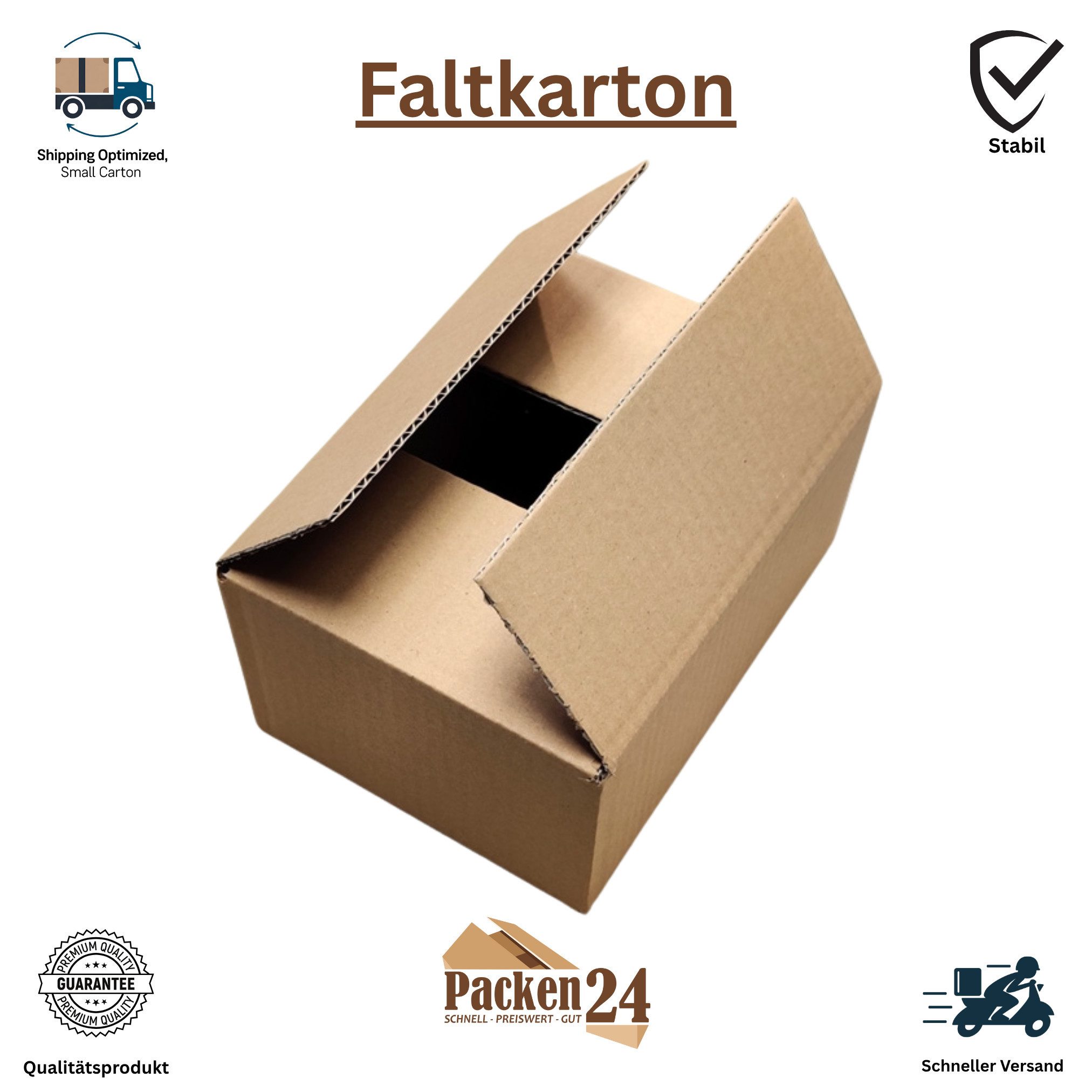 Versandkarton Faltkarton 200 x 150 x 90 mm Versandkarton einwellig