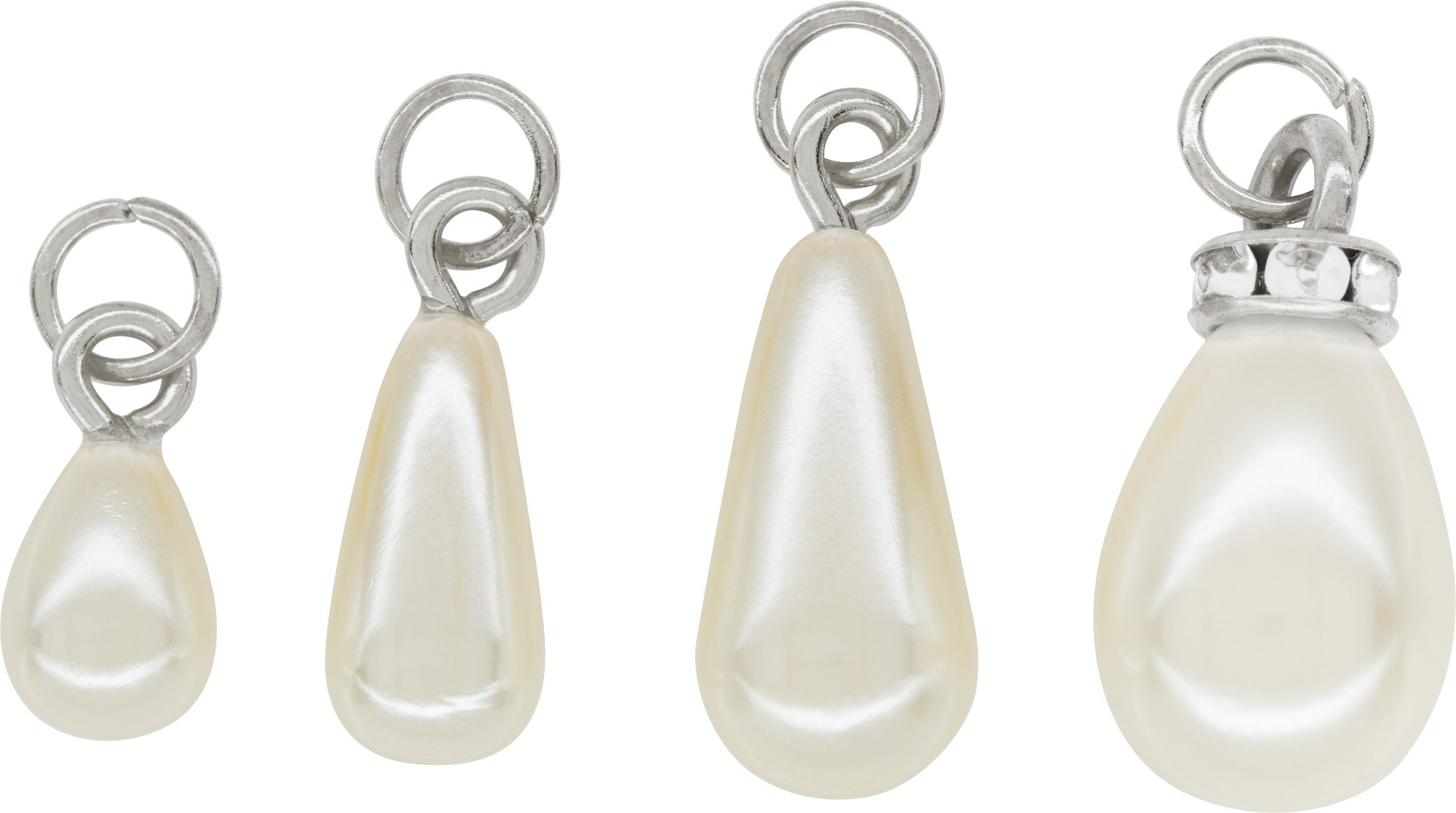 Rayher Anhänger Set Tropfen-Charm, 4 Stück