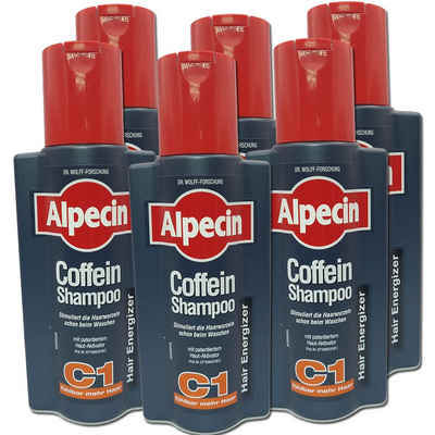 Alpecin Haarshampoo Shampoo Coffein C1, 6 x 250ml, 6-tlg.