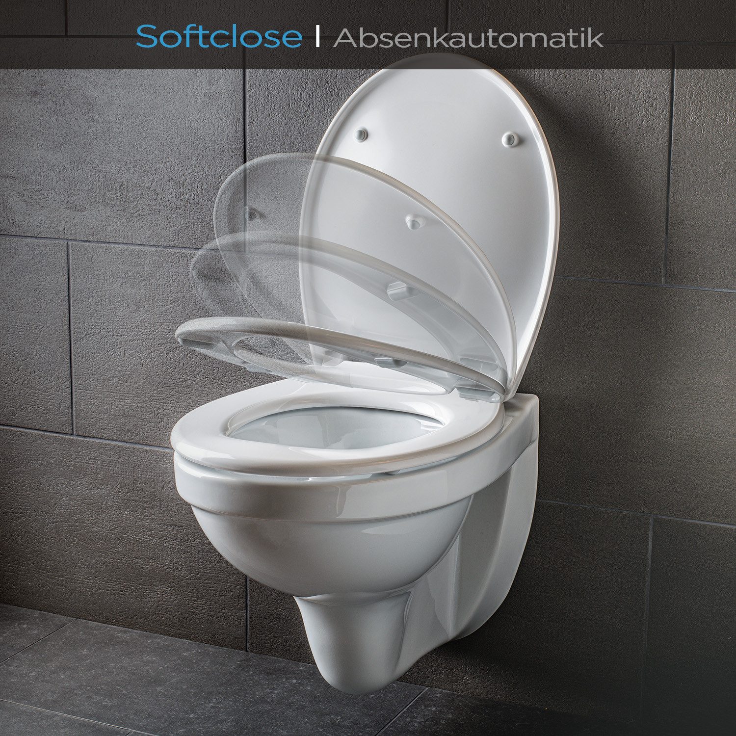 Thumbnail - blumfeldt WC-Sitz Kaiana Toilettendeckel, Absenkautomatik, antibakterielle Oberfläche, Quick-Release-Funktion
