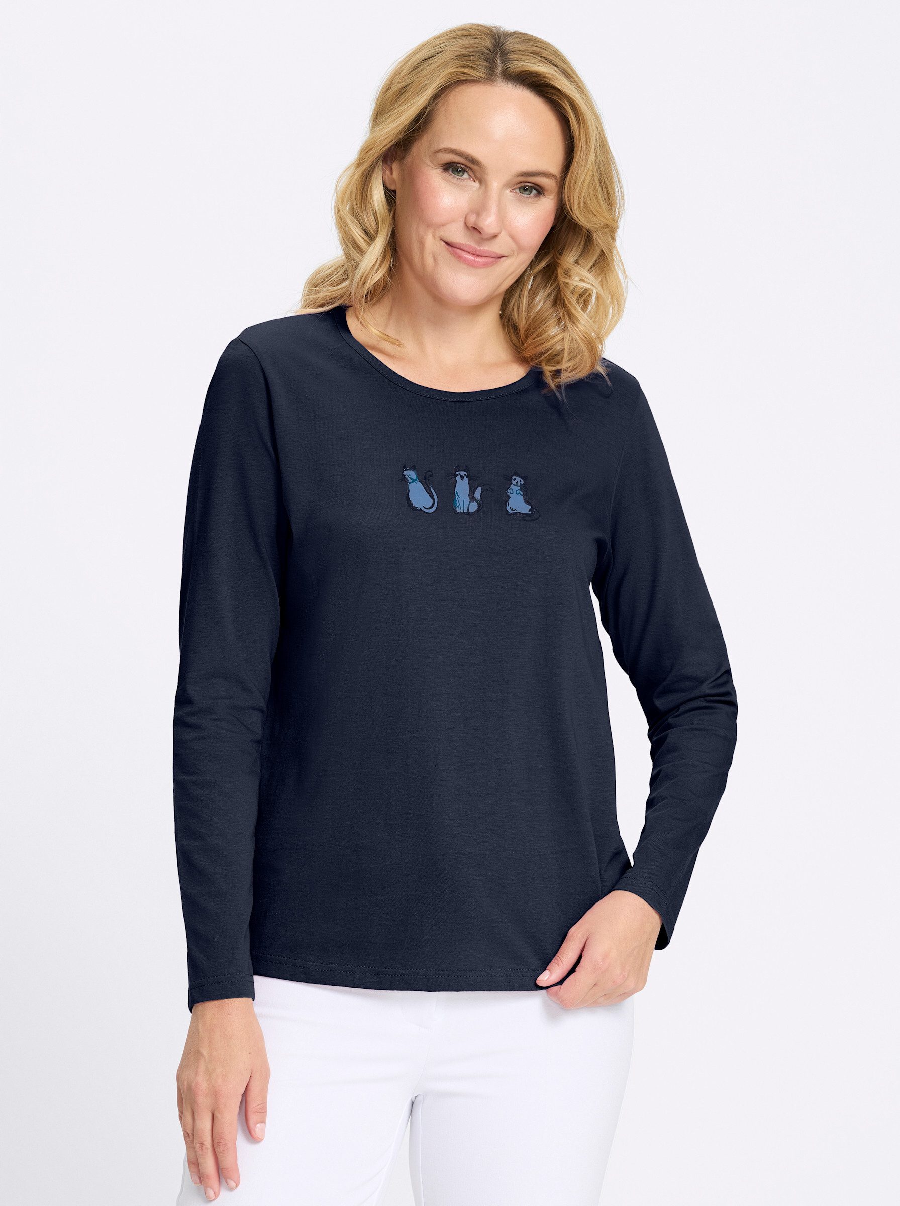 Sieh an! T-Shirt Rundhals-Shirt Langarm – Bild 2 von 5