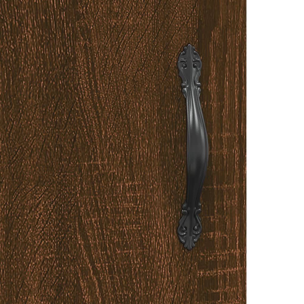 Braun (1-St) Braune Fächerschrank Holzwerkstoff vidaXL Eichen-Optik Wandschrank 60x31x70 cm Eiche