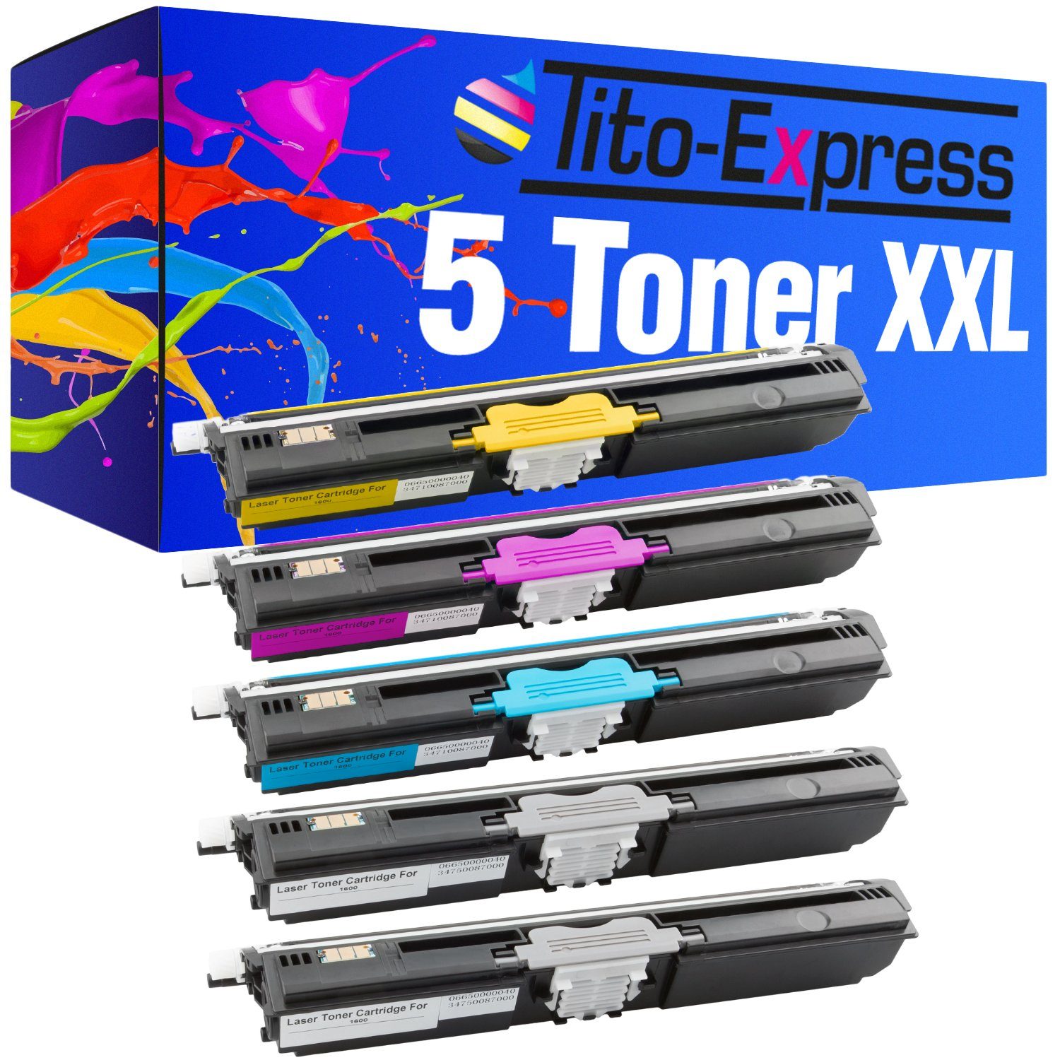 1x CX16DNF ersetzt für Tonerpatrone C CX16DTNF 1x 5er CX16NF Tito-Express Epson Set C1600 Cyan, 1x CX16 Black, Magenta, Aculaser 1600, Yellow), C1600 (Multipack, 1x
