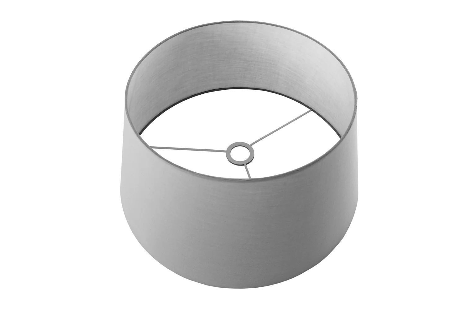 Licht-Erlebnisse Lampenschirm LAMPENSCHIRM, Lampenschirm E27 für Stehlampe Leinen Ø 50 cm konisch Grau Modern
