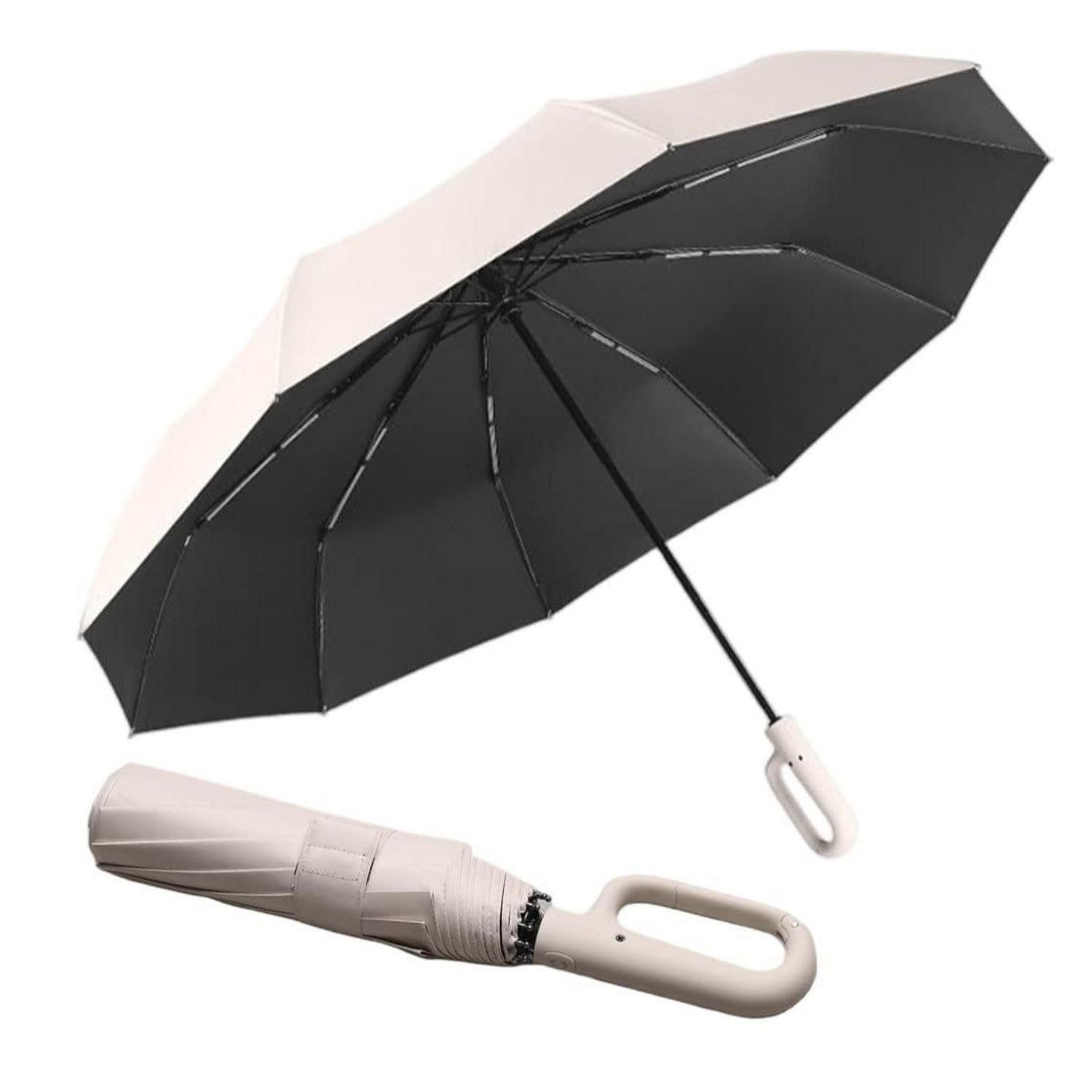 LuxusKollektion Golfregenschirm Großer Regenschirm 10 Rippen Sturmfest