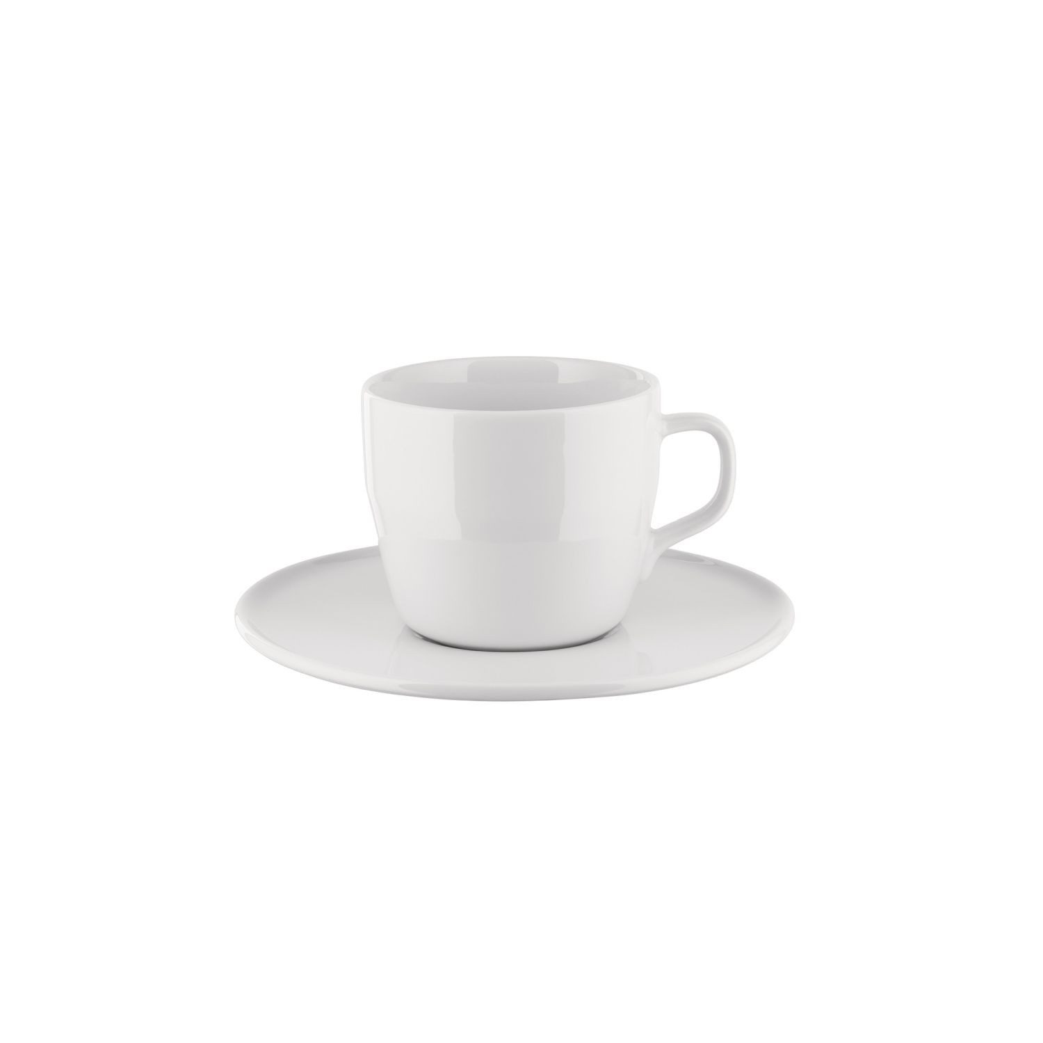 Alessi Tasse Itsumo mit Untertasse, Porzellan, 4er Set