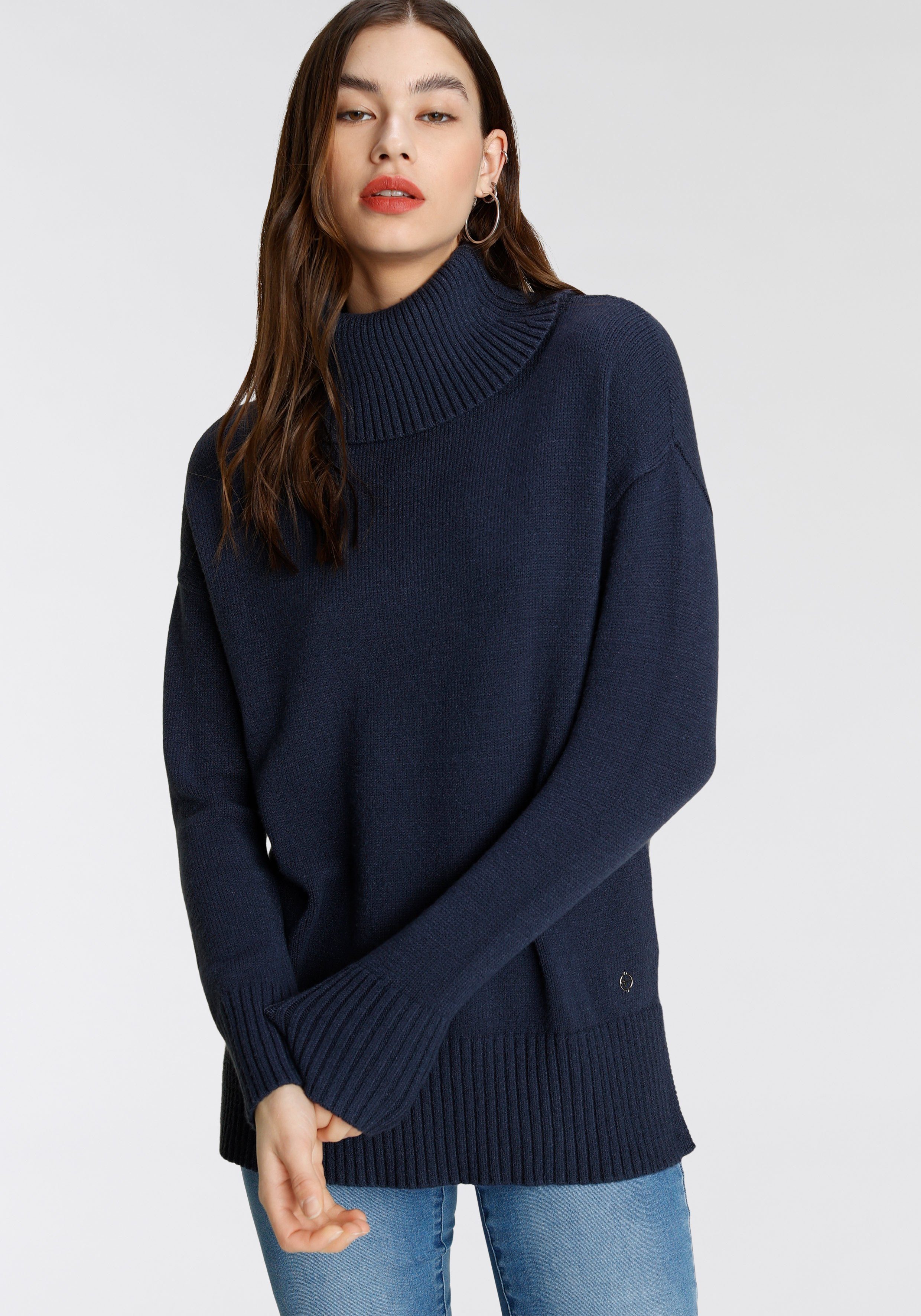 Tamaris Rollkragenpullover in lässiger Form mit seitlichen Schlitzen günstig online kaufen