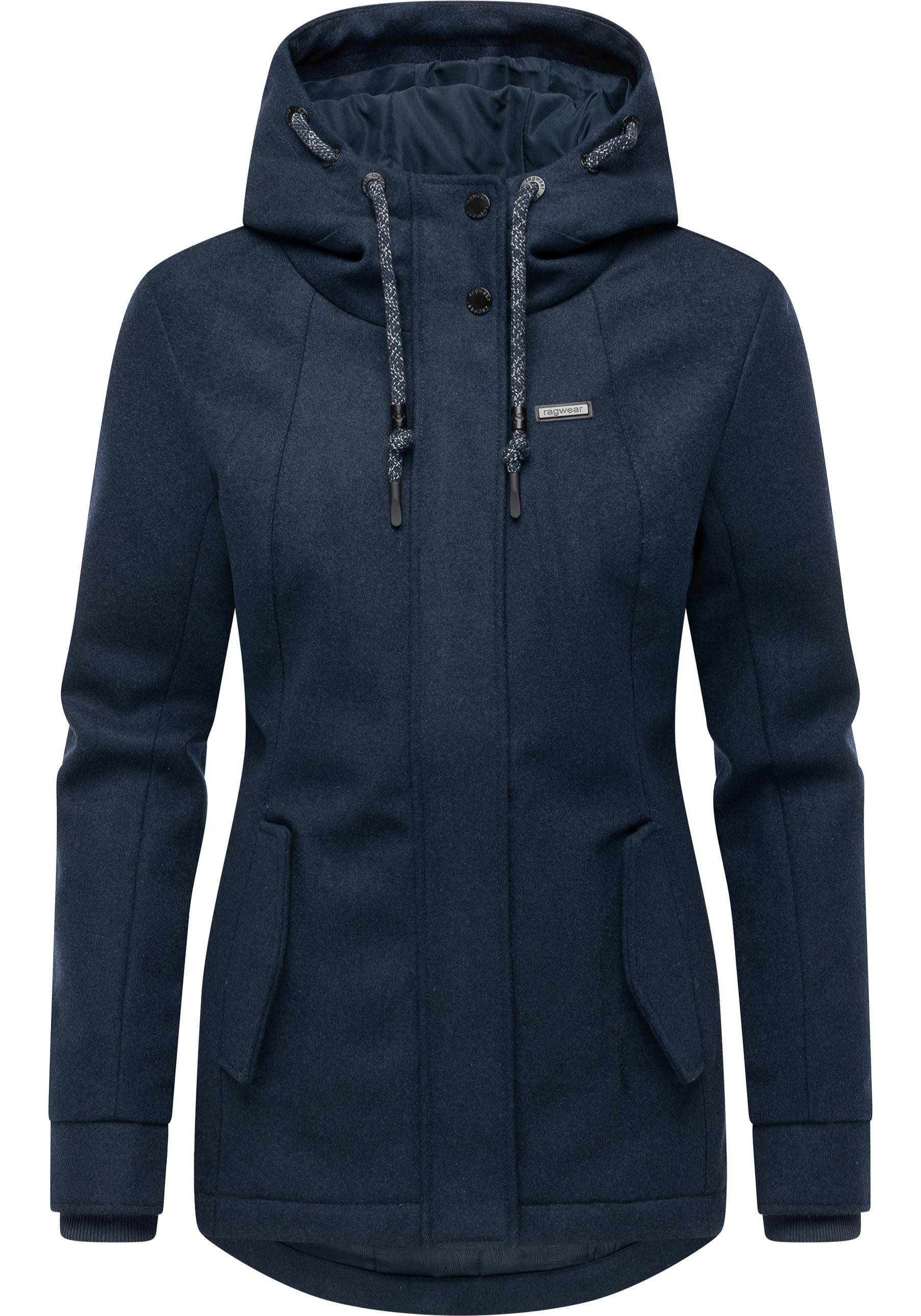Ragwear Winterjacke Monadde Felt YOUMODO Wasserfeste warme Jacke mit Kapuze