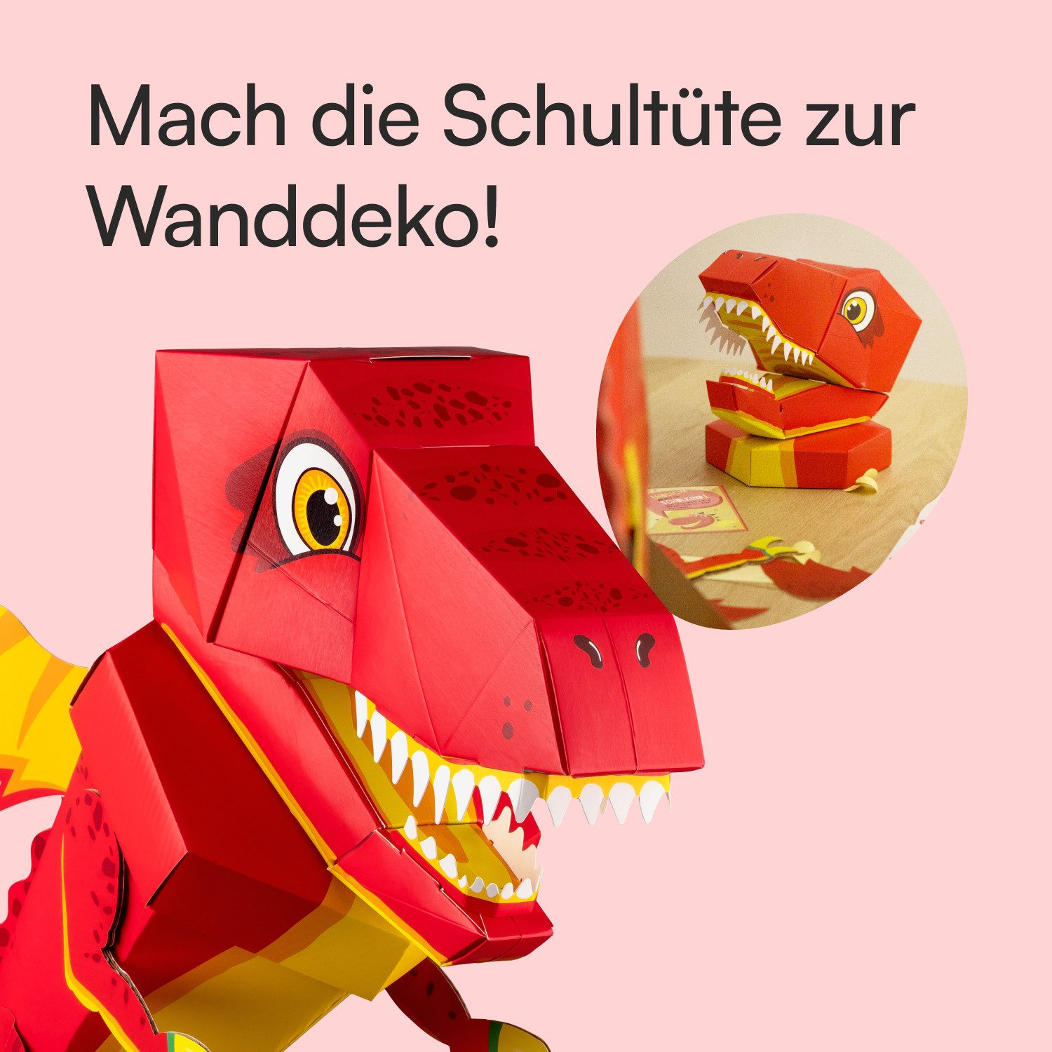 shelfmade Schultüte Schultüte zum selber basteln, Drache & Dino Schulrex, steht von selbst – Bild 4 von 5