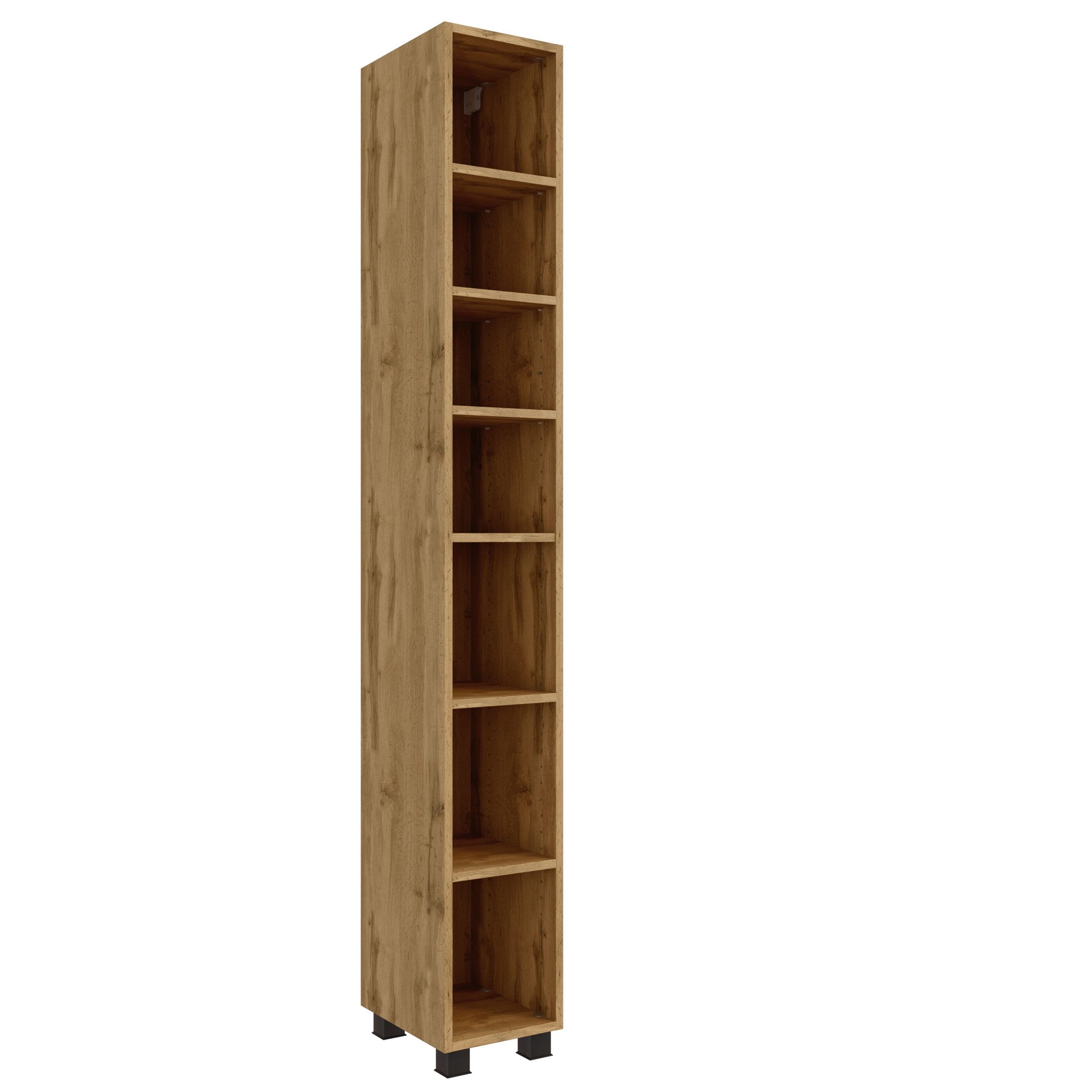 HELD MÖBEL Seitenschrank aus MDF in wotaneiche (B/H/T: 25x180x33 cm)