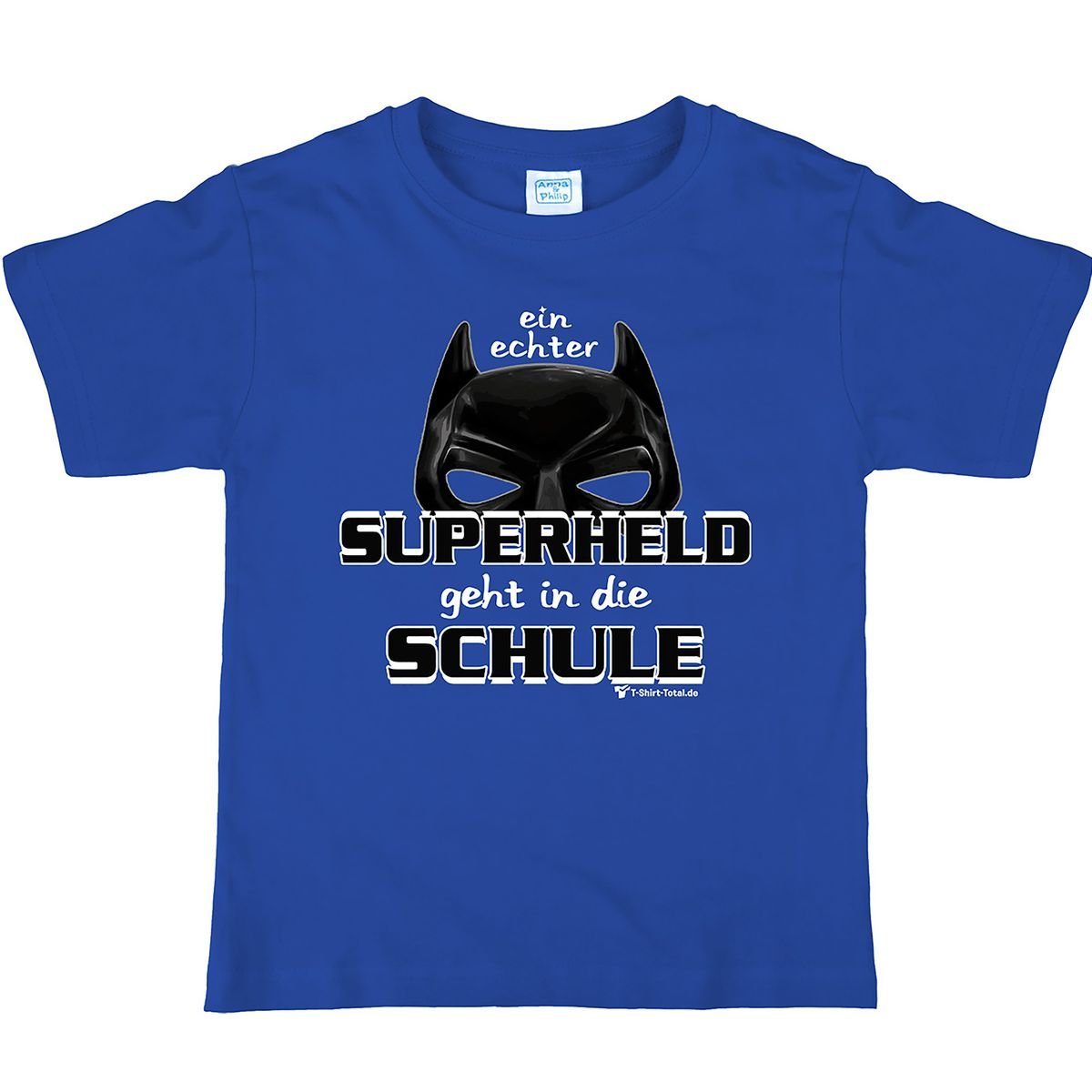 TShirt Total TShirt Blaues Schulanfang Shirt mit Spruch Superheld