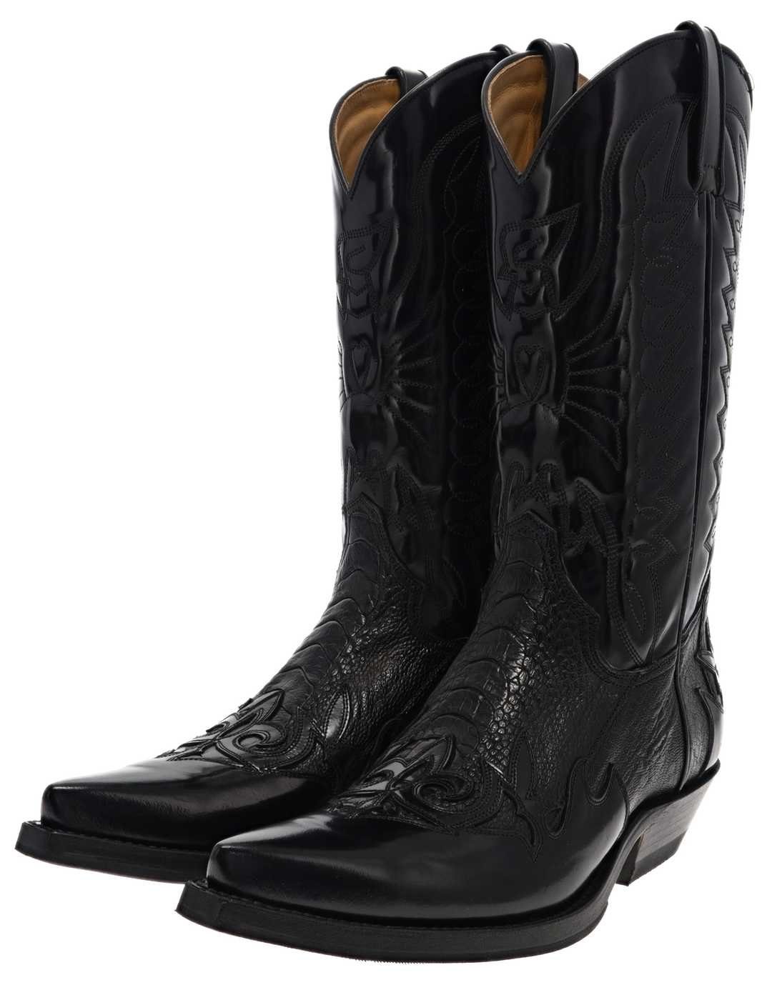 CrtTsks Herren Cowboystiefel - Westernstiefel Mit Stickerei & Stahlkappe | Traditionelle Arbeitsstiefel