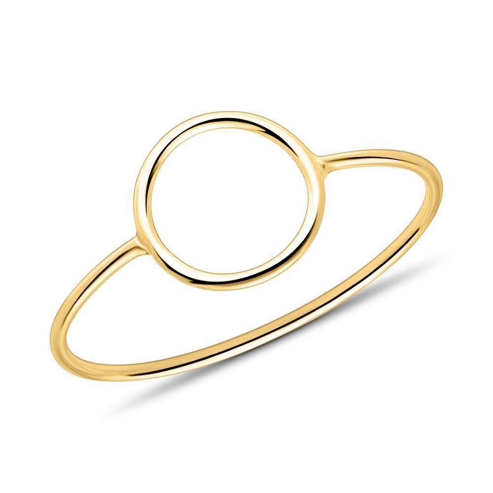 Unique Goldring Unique Damenring Kreis aus 375er Gold (Größe: 50mm)