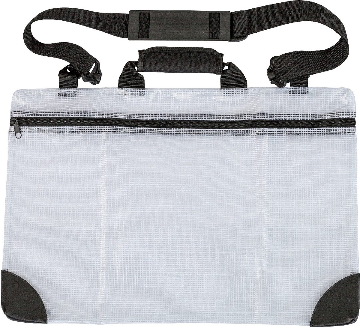 Rumold Umhängetasche Mesh bag Tasche mit Schultergurt A2 transparent/schwarz