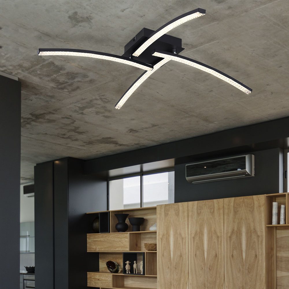 GLOBO LIGHTING LED Deckenleuchte, LED-Leuchtmittel fest verbaut, Warmweiß, Neutralweiß, Tageslichtweiß, Deckenlampe Deckenleuchte Wohnzimmerlampe beweglich Tageslicht LED