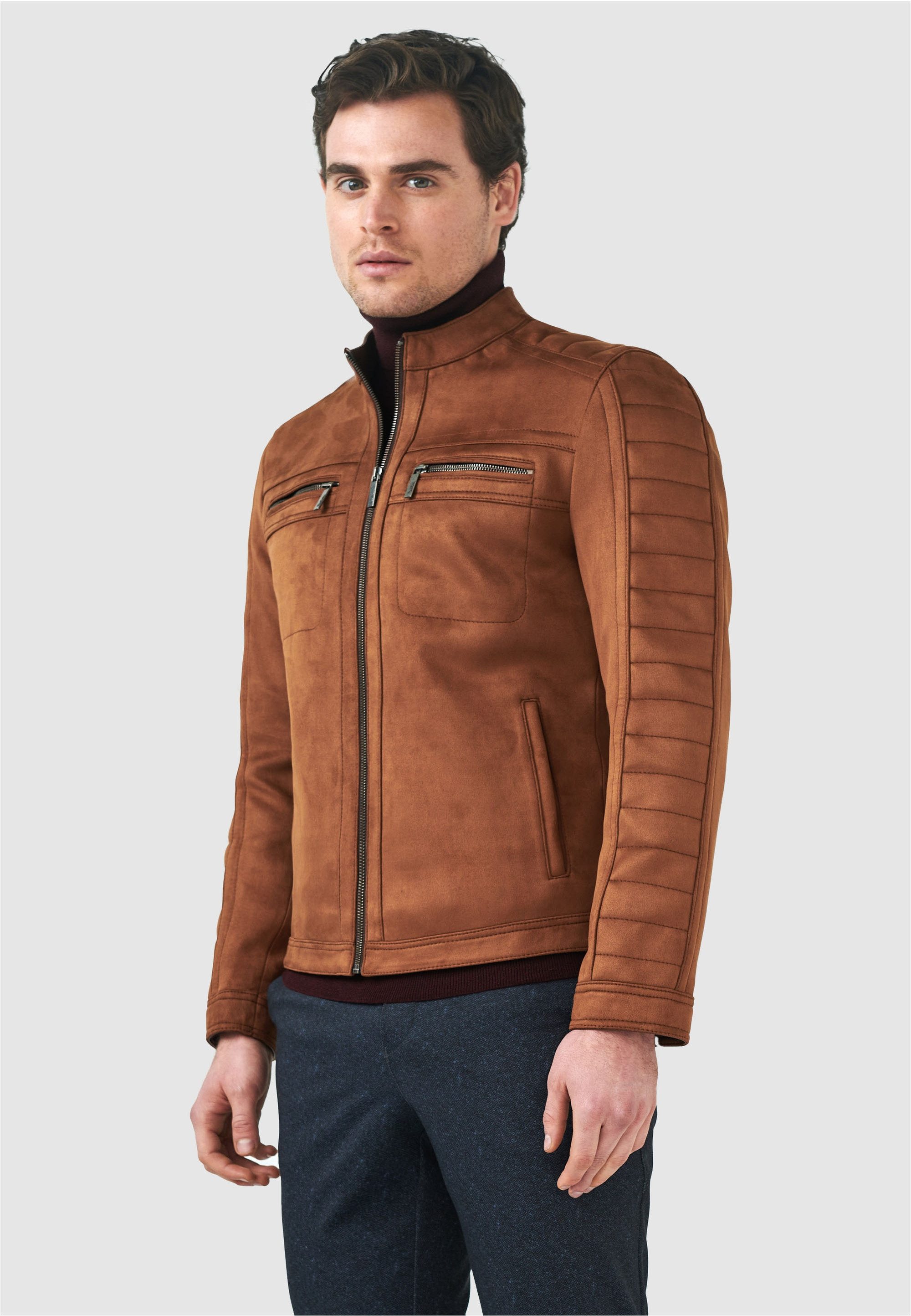 Pierre Cardin Outdoorjacke im angesagten Biker-Stil