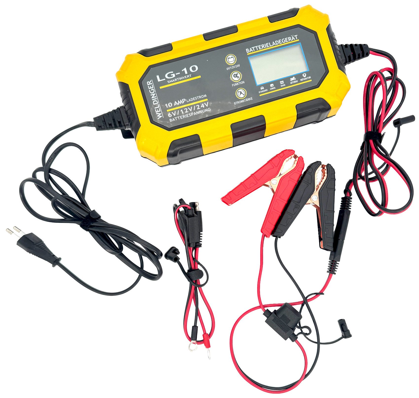 WELDINGER Batterie-Ladegerät LG10 smartinvert 10A load repair boost 6-24V Autobatterie-Ladegerät