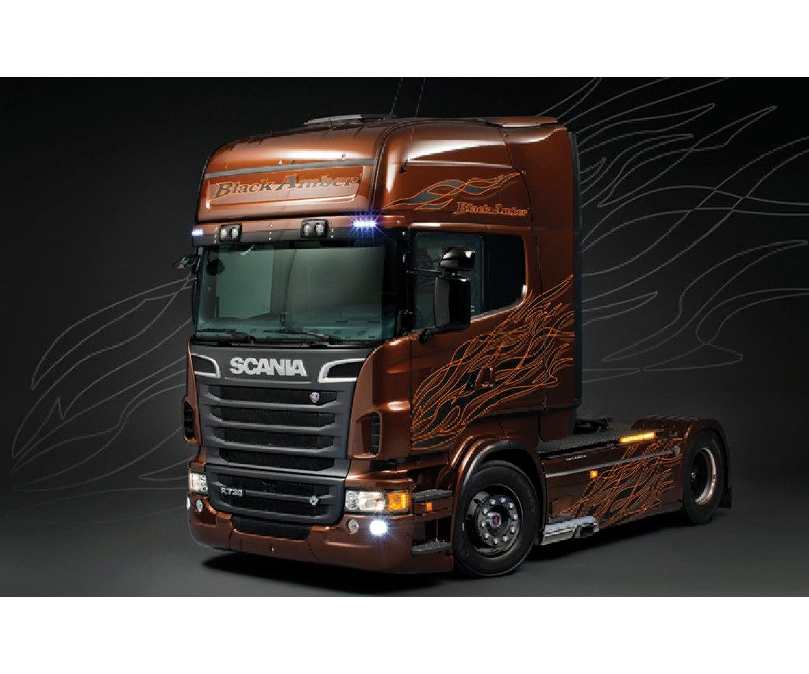 Italeri Modellbausatz Italeri 1:24 Scania R730 V8 Black Amber Truck Plastik Modellbau Bausat